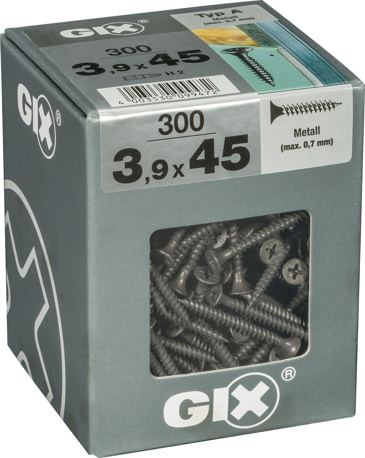 GIX A H2 ROSCA FINA FOSFATADO XL 300 UD.