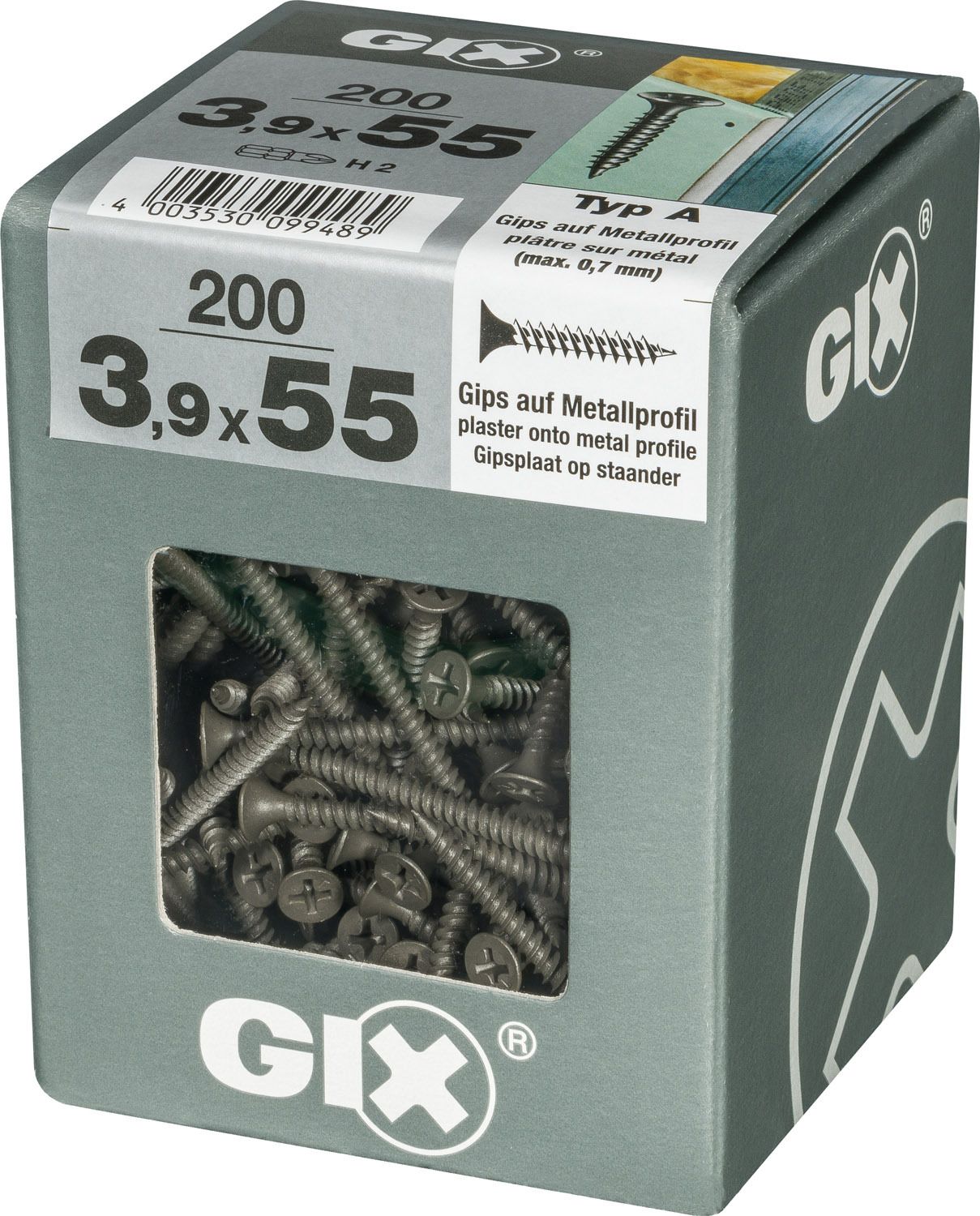 GIX A H2 ROSCA FINA FOSFATADO XL 200 UD.