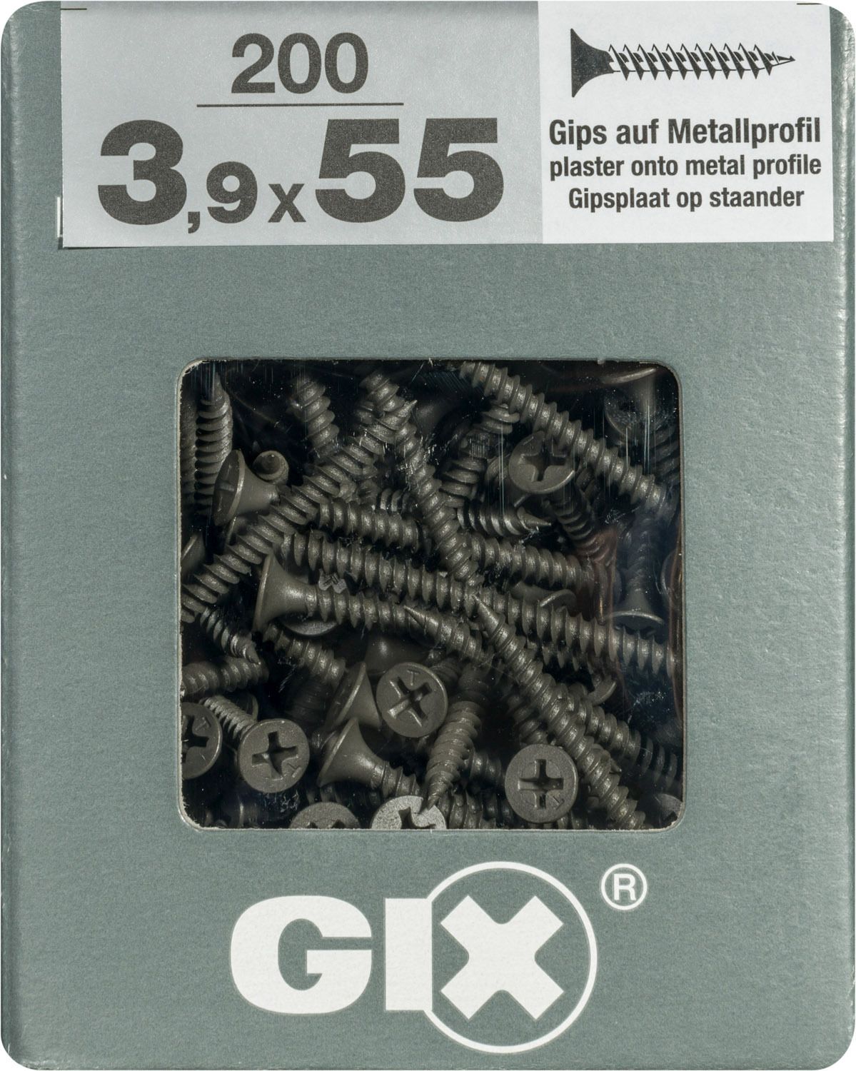 GIX A H2 ROSCA FINA FOSFATADO XL 200 UD.