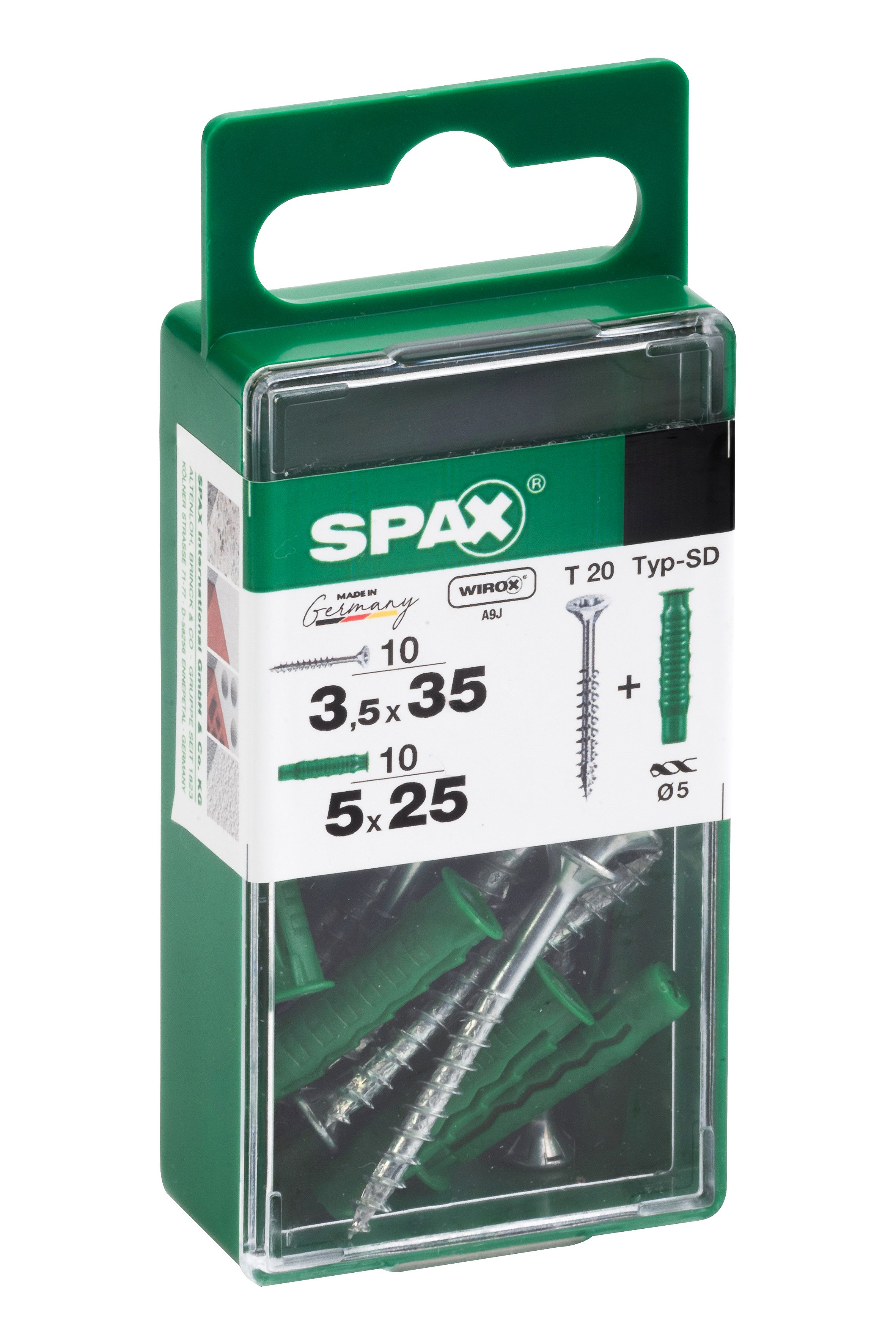 PLANA SPAX T-STAR PLUS T20 WIROX+ TACO SPAX TIPO SD S 10 +10 UD.