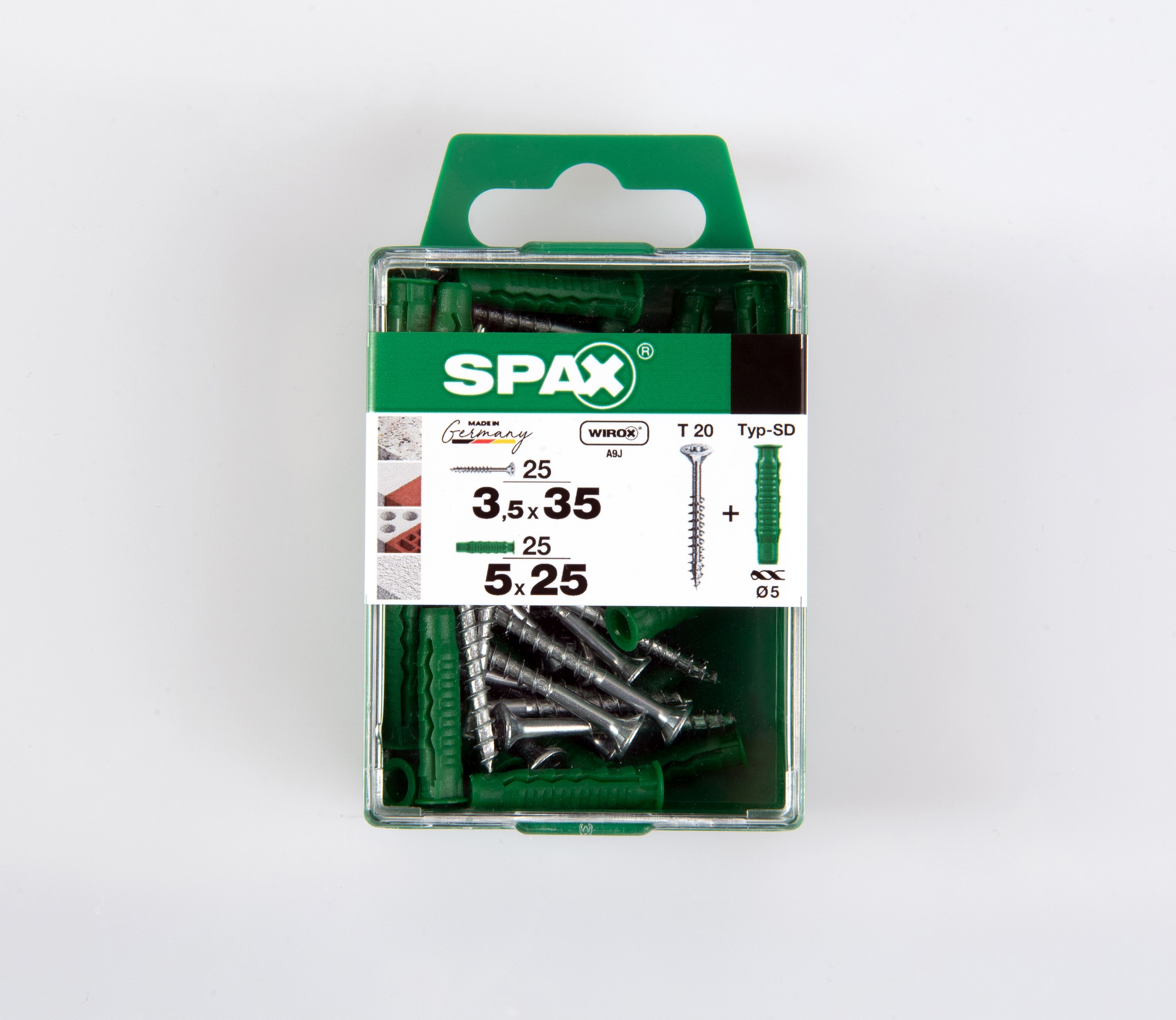 PLANA SPAX T-STAR PLUS T20 WIROX+ TACO SPAX TIPO SD M 25+25 UD.