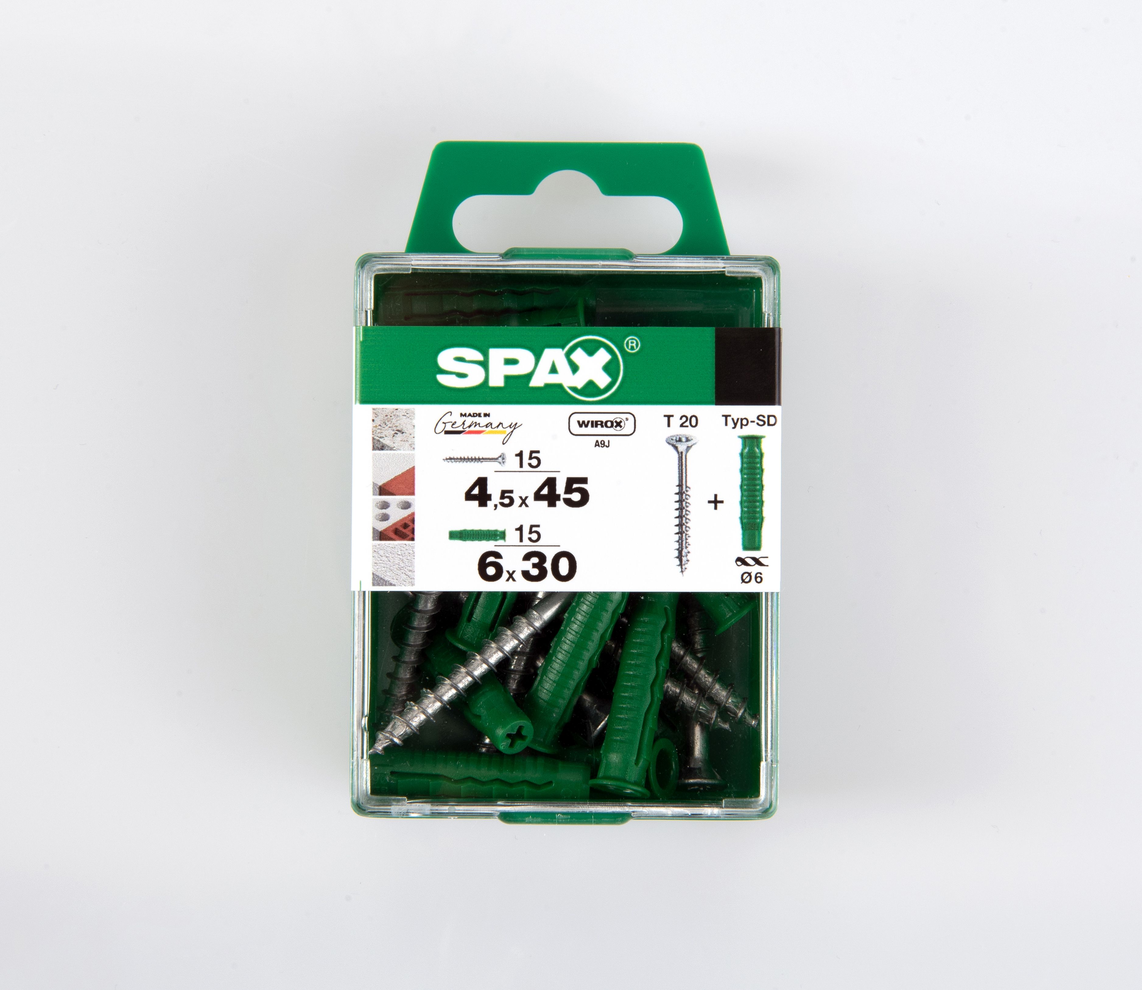 PLANA SPAX T-STAR PLUS T20 WIROX+ TACO SPAX TIPO SD M 15 +15 UD.