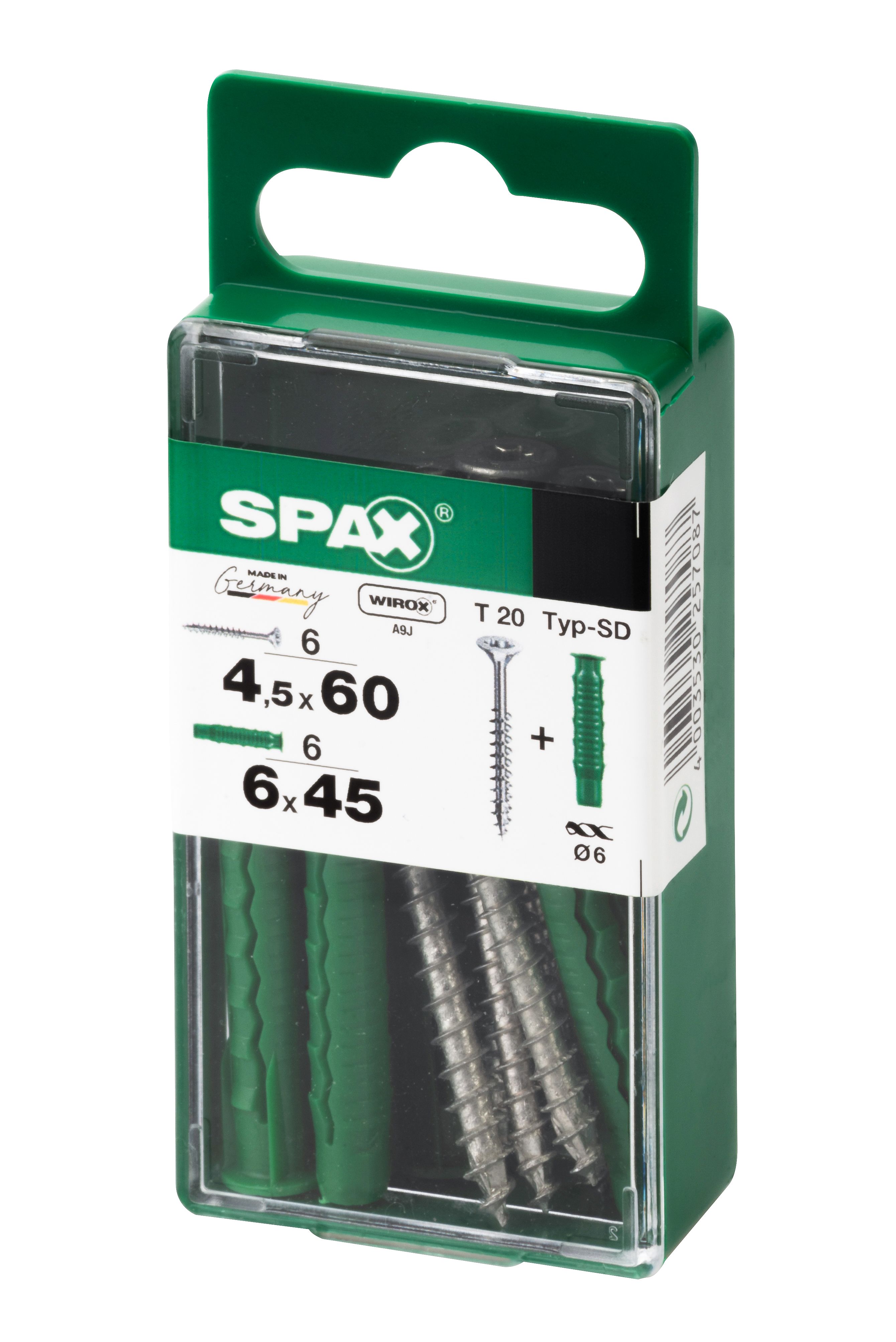 PLANA SPAX T-STAR PLUS T20 WIROX+ TACO SPAX TIPO SD S 6+6 UD.