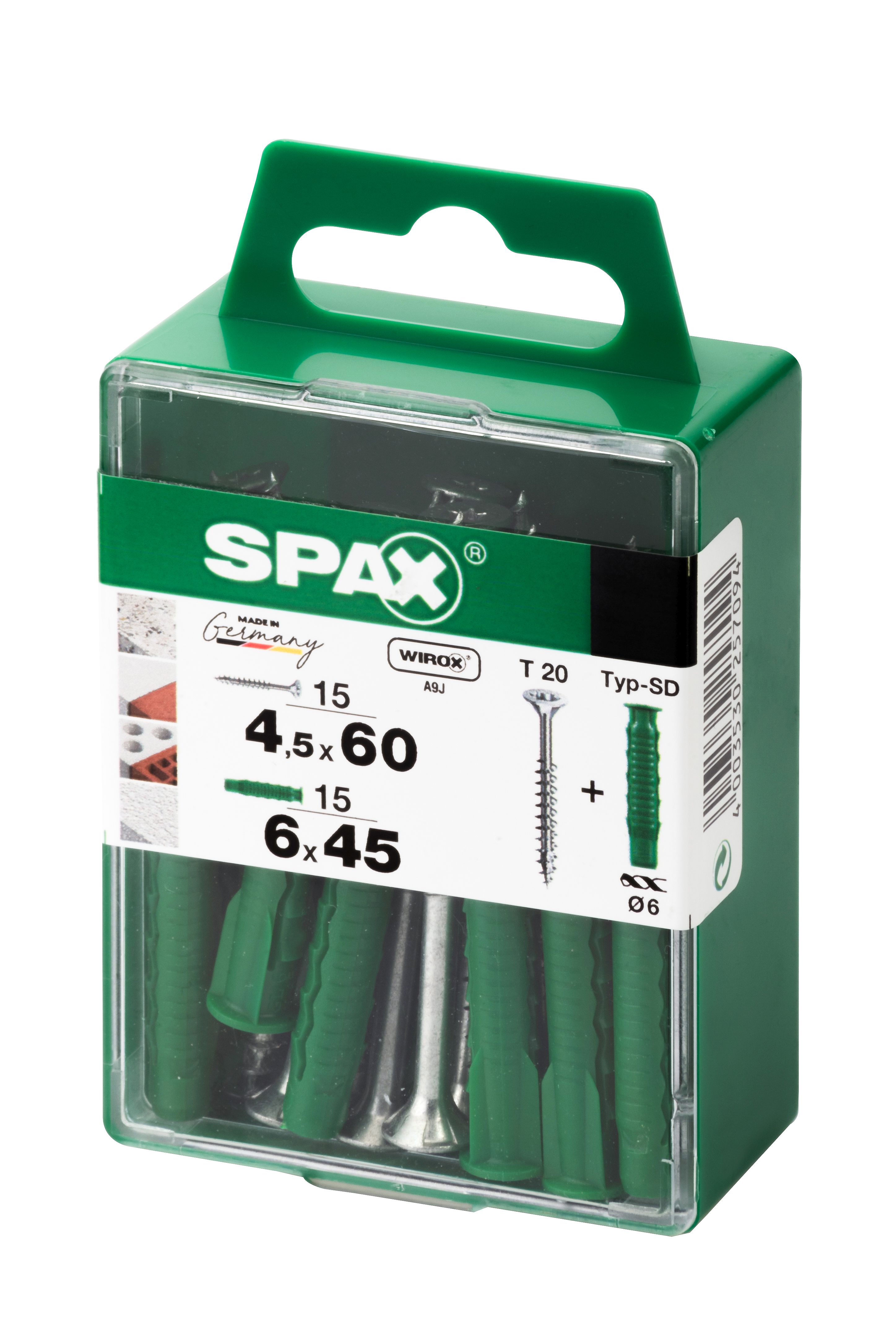 PLANA SPAX T-STAR PLUS T20 WIROX+ TACO SPAX TIPO SD M 15 +15 UD.