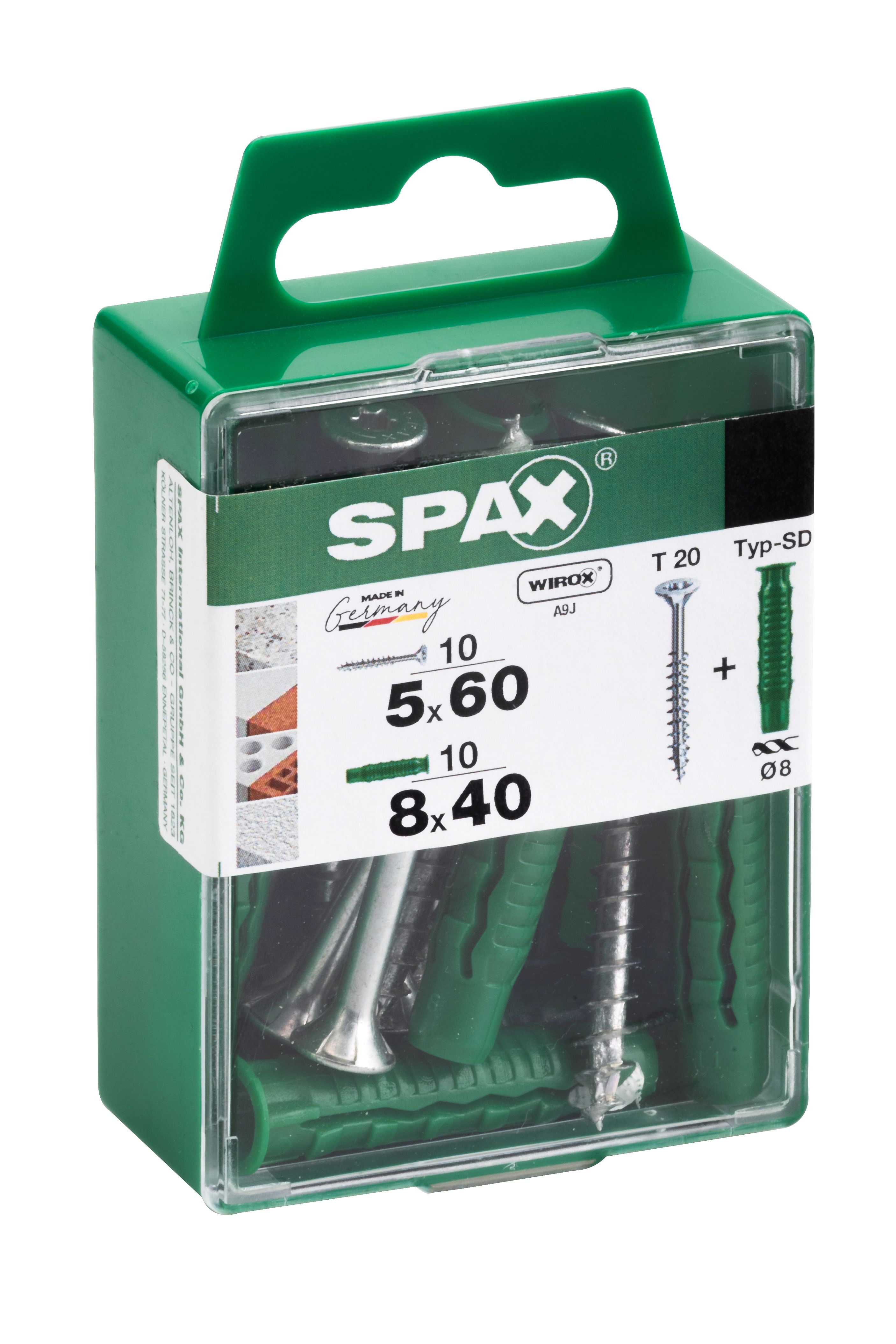 PLANA SPAX T-STAR PLUS T20 WIROX+ TACO SPAX TIPO SD M 10+10 UD.