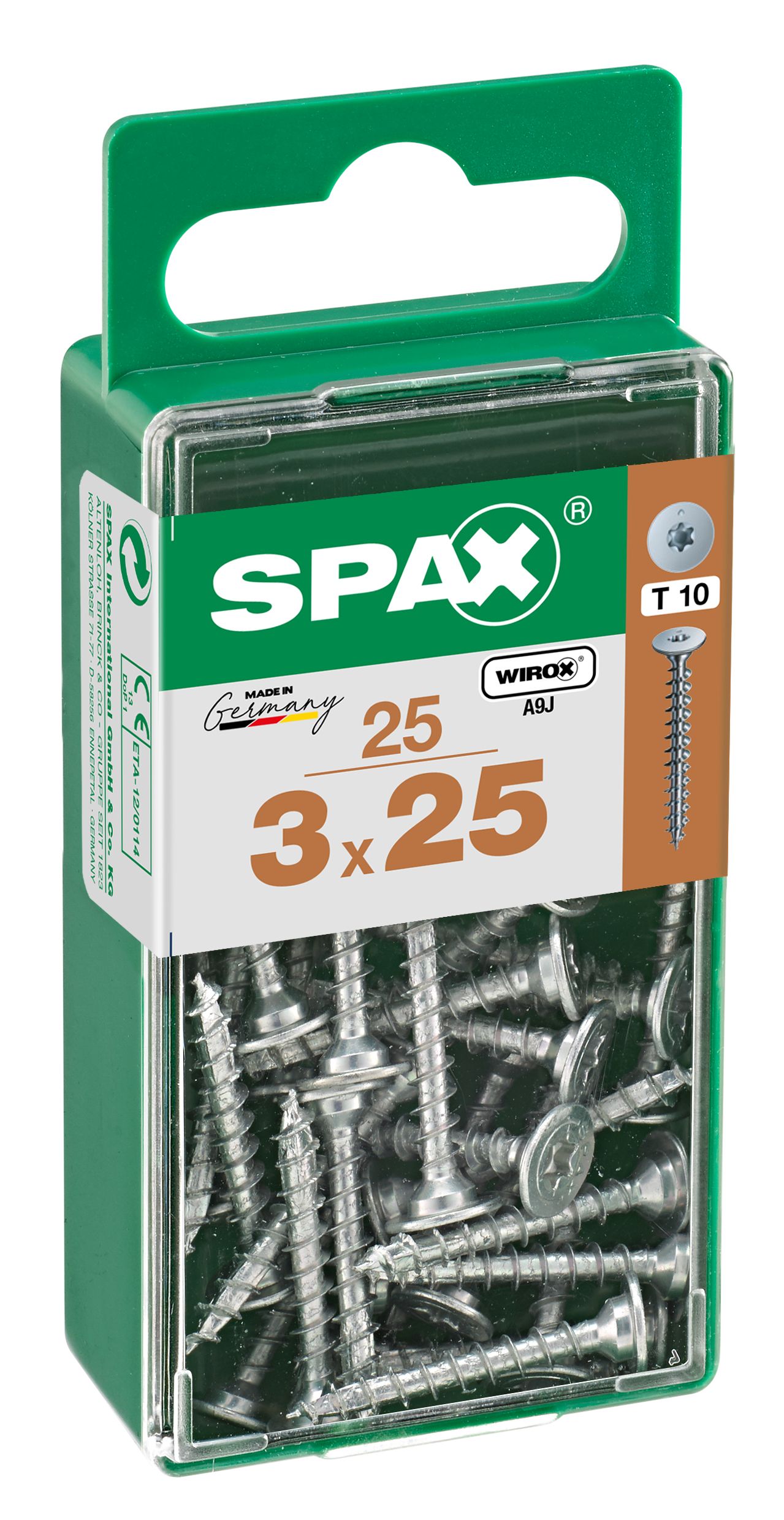 UNIÓN SPAX T-STAR PLUS T10 WIROX S 25 UD.