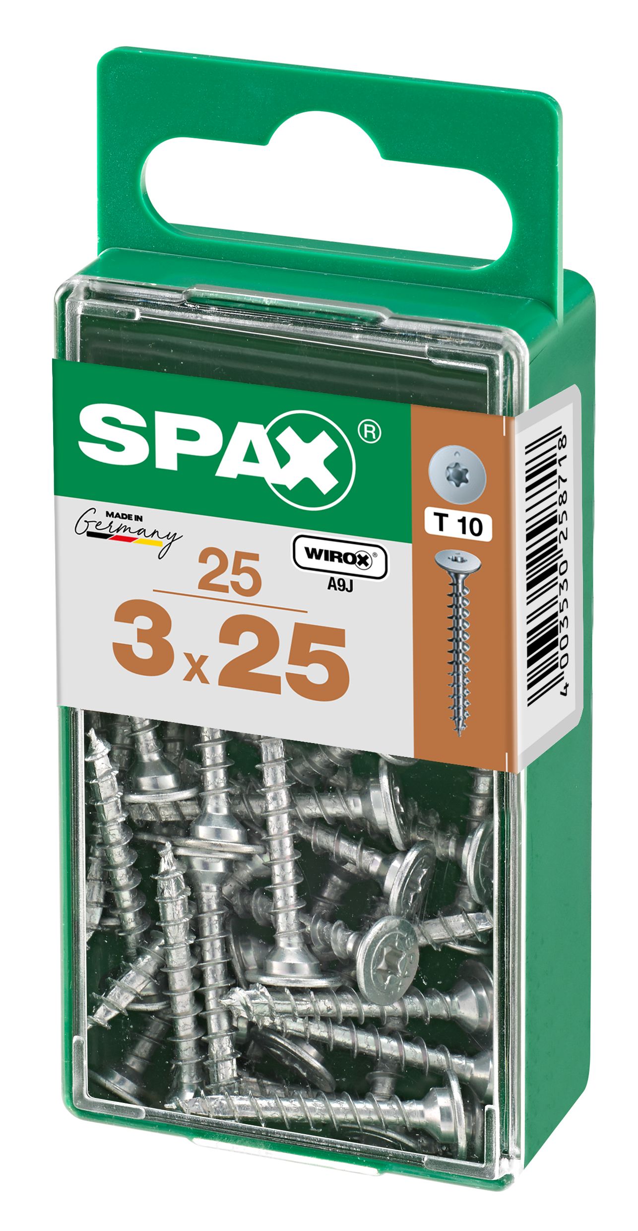 UNIÓN SPAX T-STAR PLUS T10 WIROX S 25 UD.