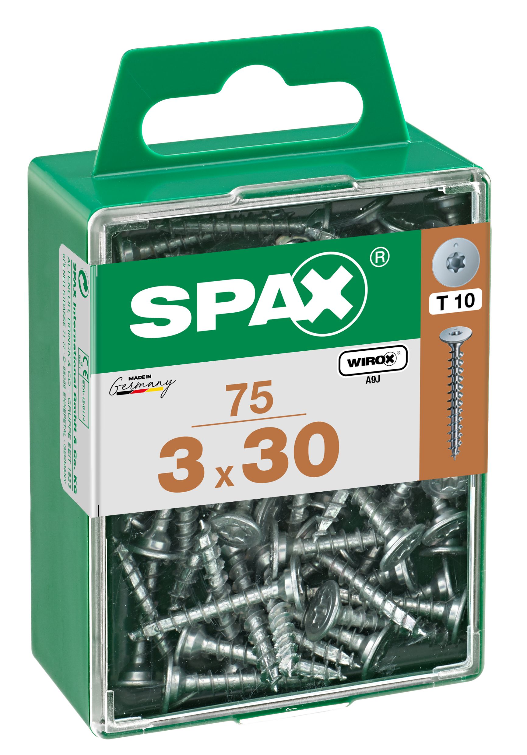 UNIÓN SPAX T-STAR PLUS T10 WIROX M 75 UD.