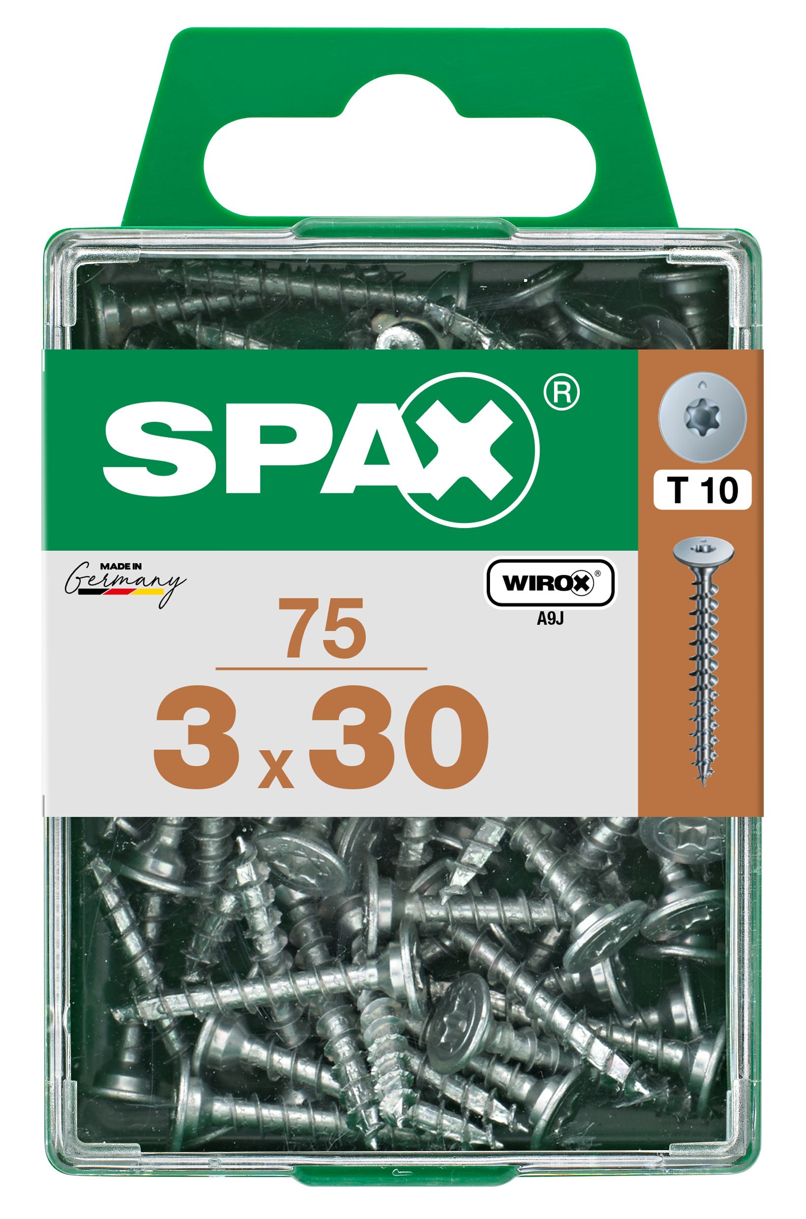 UNIÓN SPAX T-STAR PLUS T10 WIROX M 75 UD.