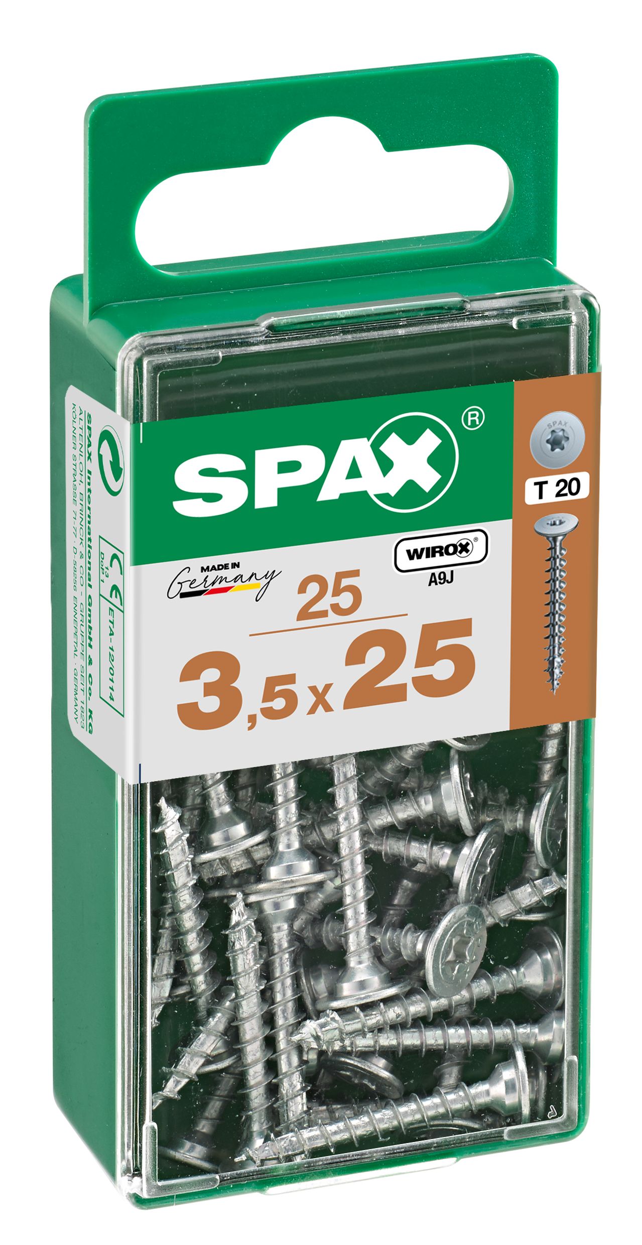 UNIÓN SPAX T-STAR PLUS T20 WIROX S 25 UD.