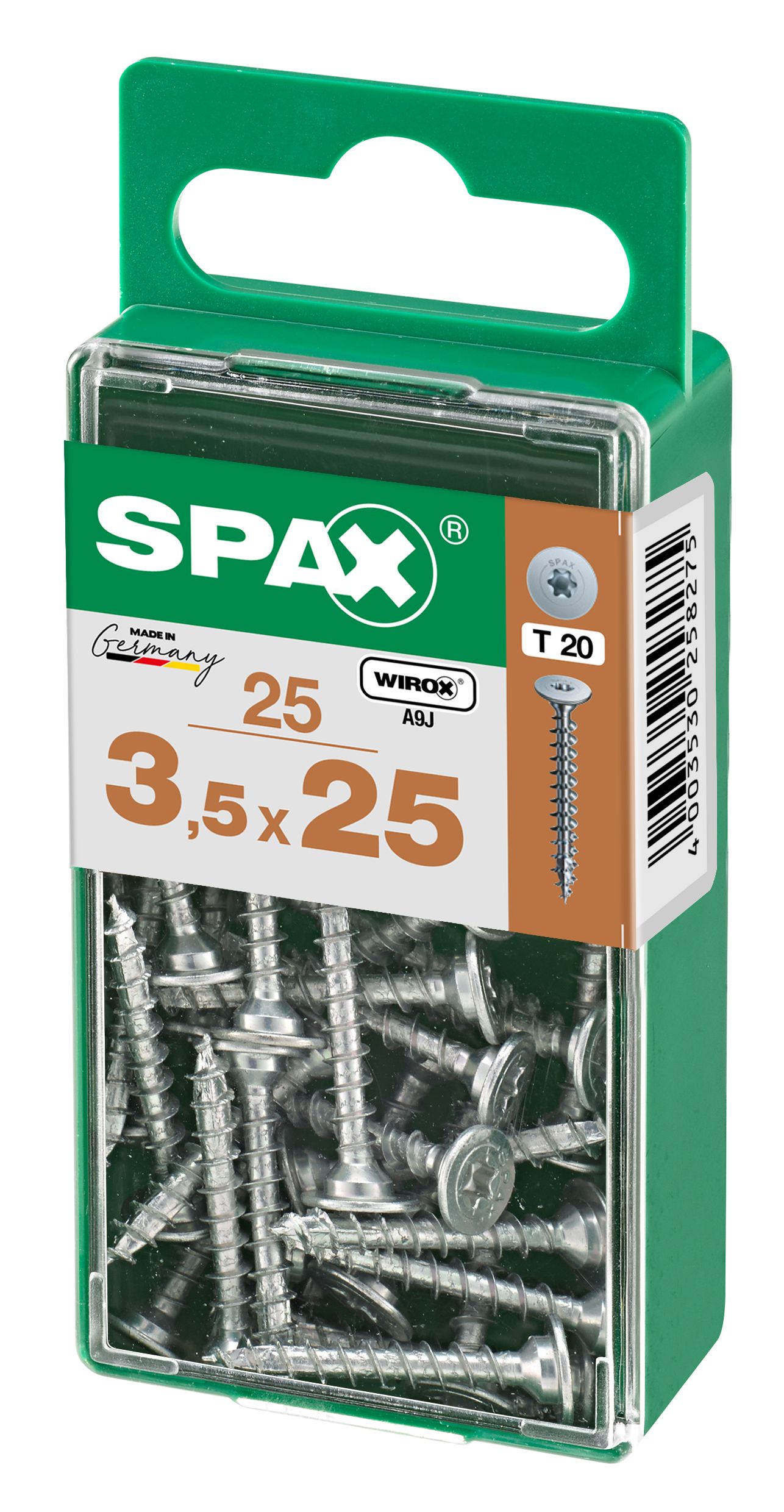 UNIÓN SPAX T-STAR PLUS T20 WIROX S 25 UD.