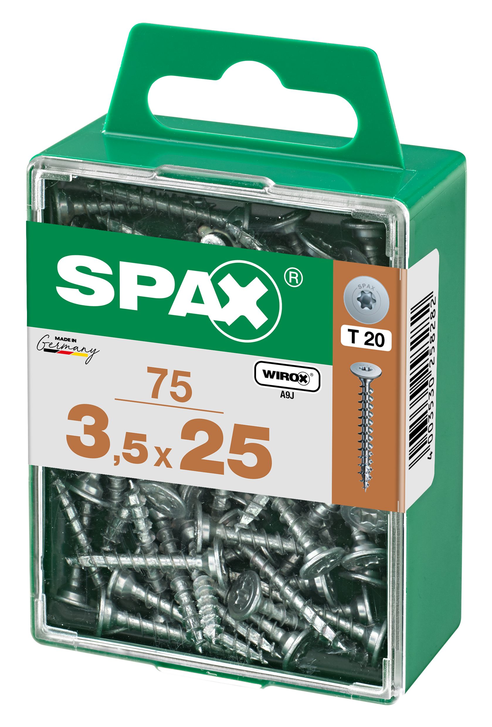 UNIÓN SPAX T-STAR PLUS T20 WIROX M 75 UD.