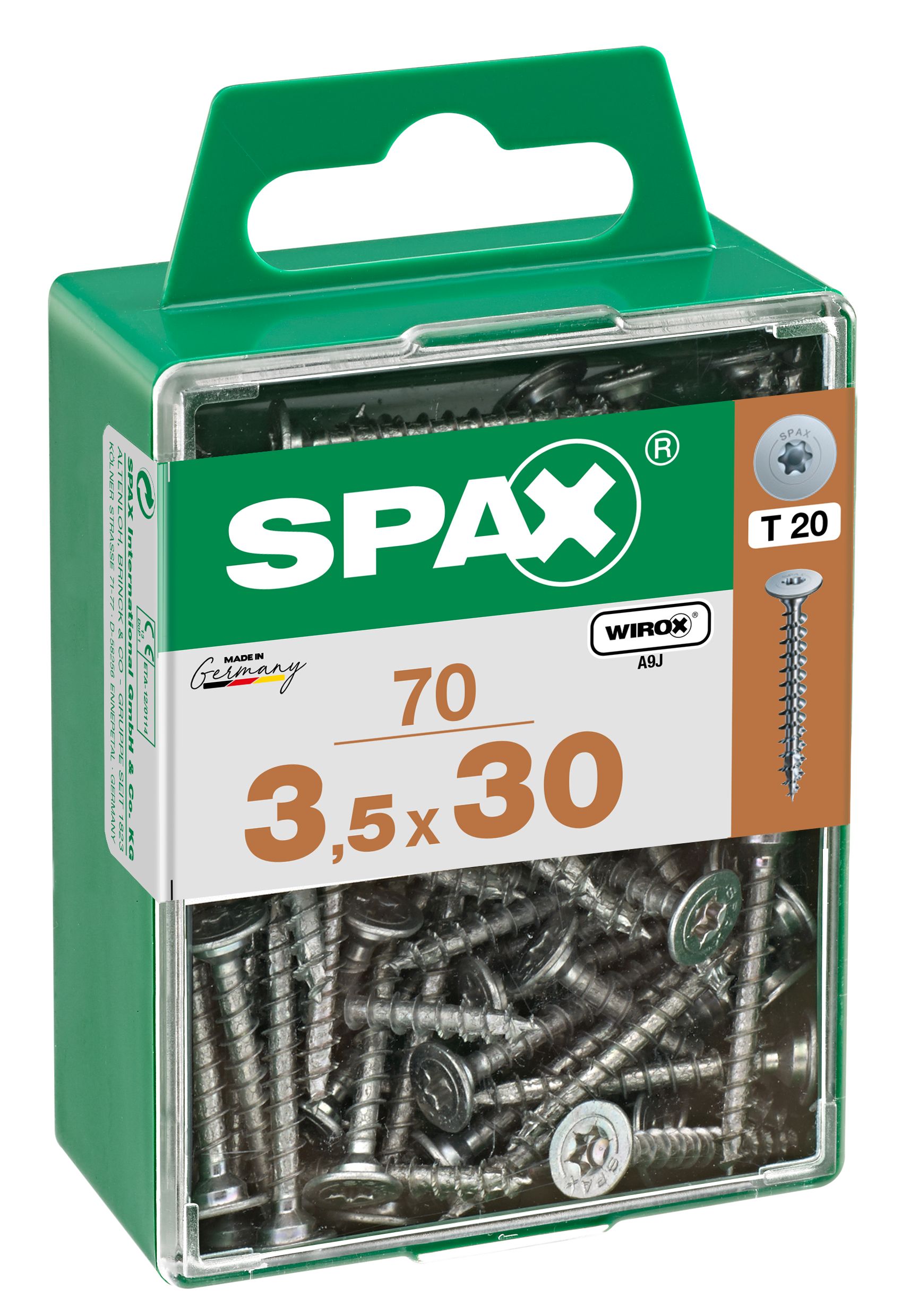 UNIÓN SPAX T-STAR PLUS T20 WIROX M 70 UD.