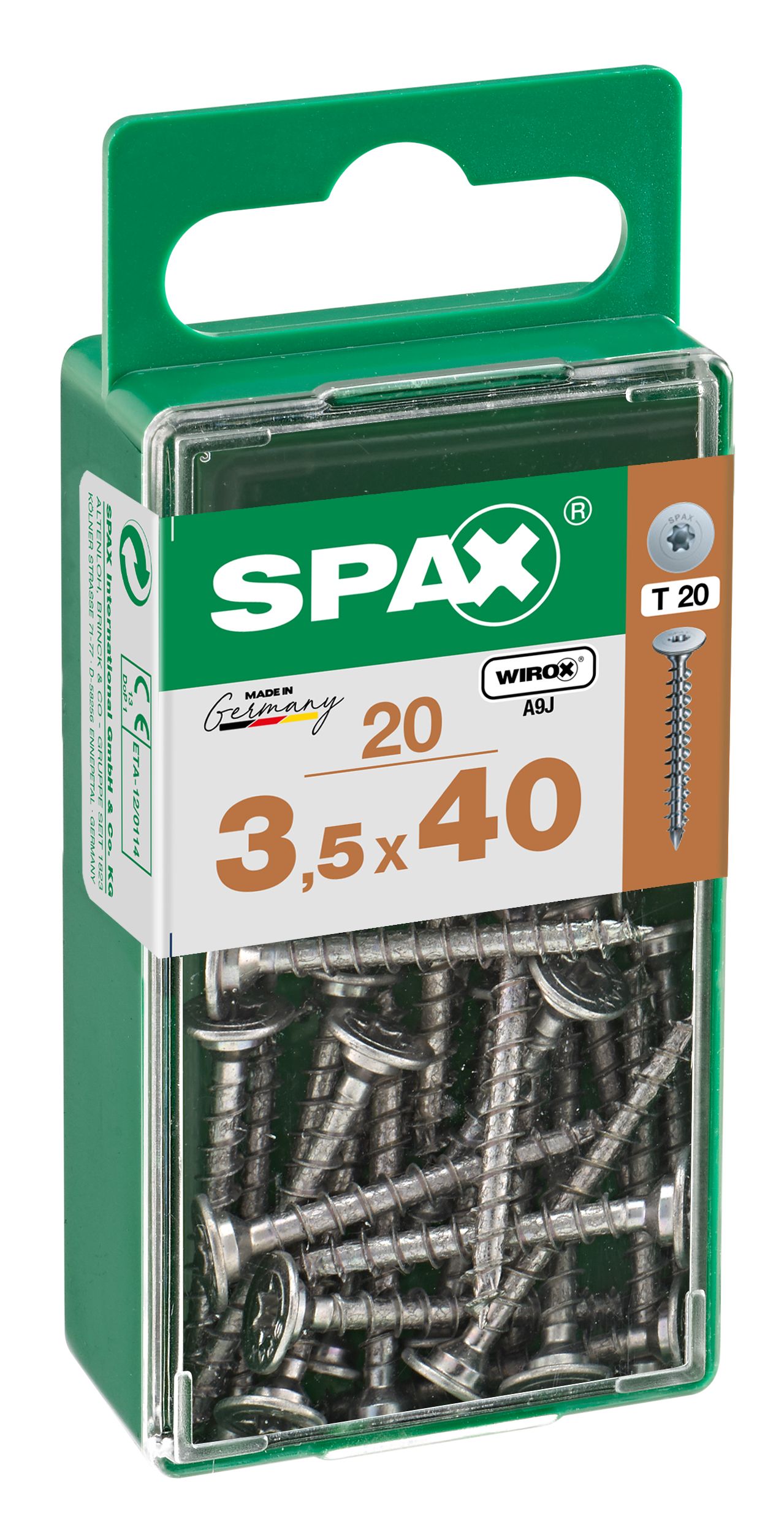 UNIÓN MDF SPAX T-STAR PLUS T20 WIROX S 20 UD.
