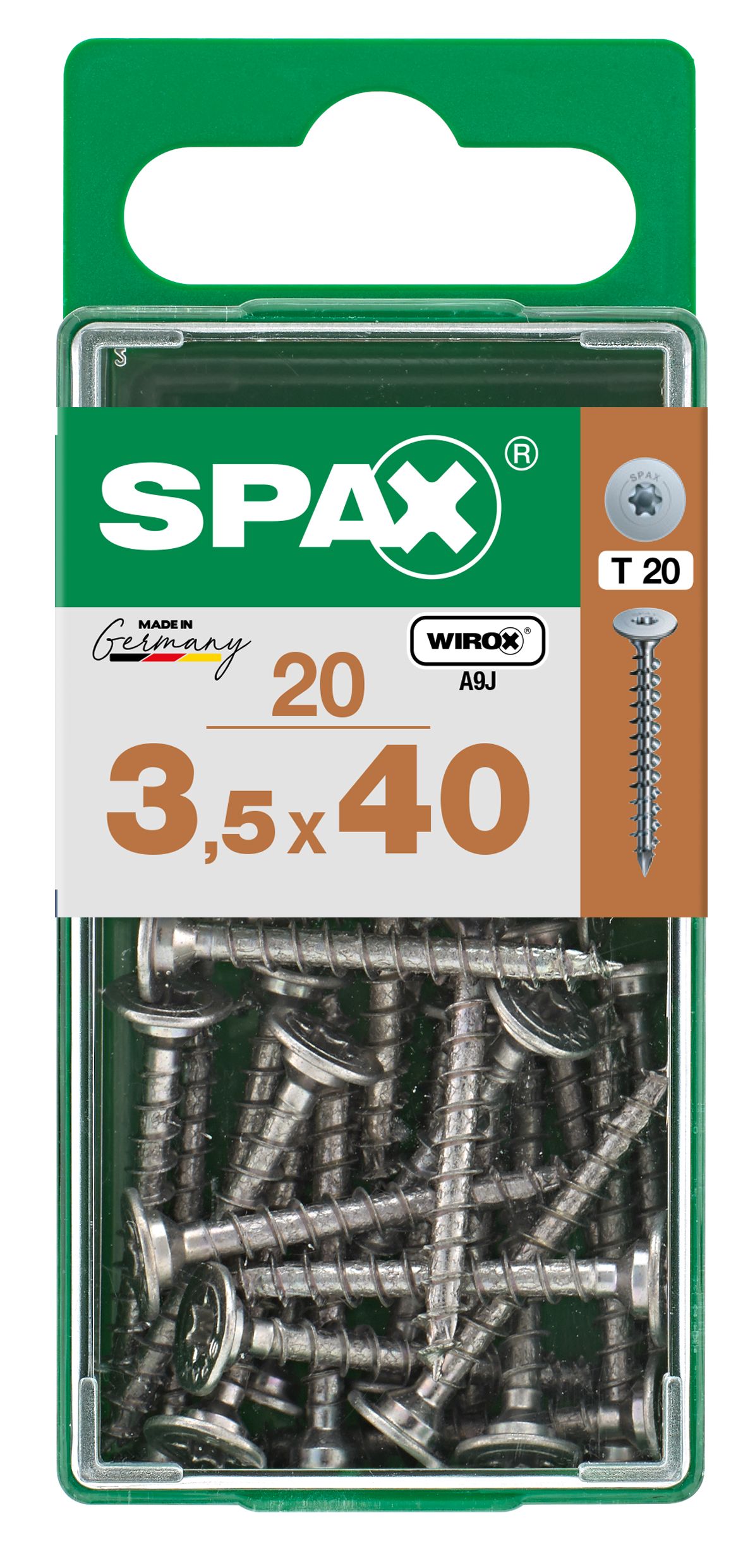 UNIÓN MDF SPAX T-STAR PLUS T20 WIROX S 20 UD.
