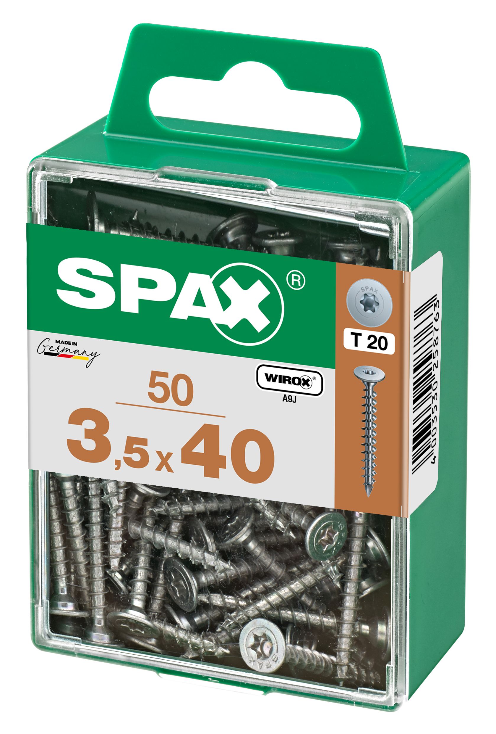 UNIÓN SPAX T-STAR PLUS T20 WIROX M 50 UD.