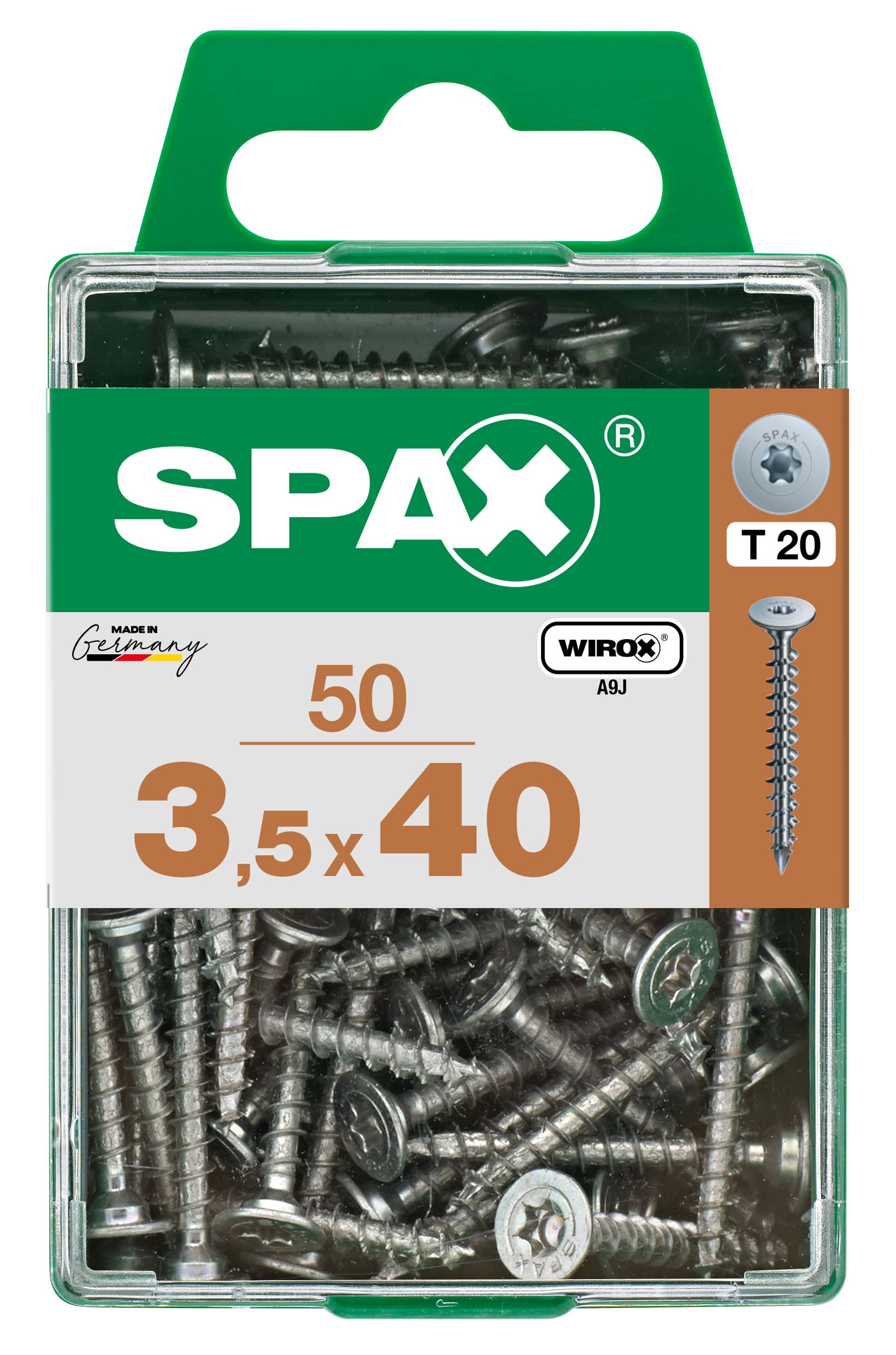 UNIÓN SPAX T-STAR PLUS T20 WIROX M 50 UD.