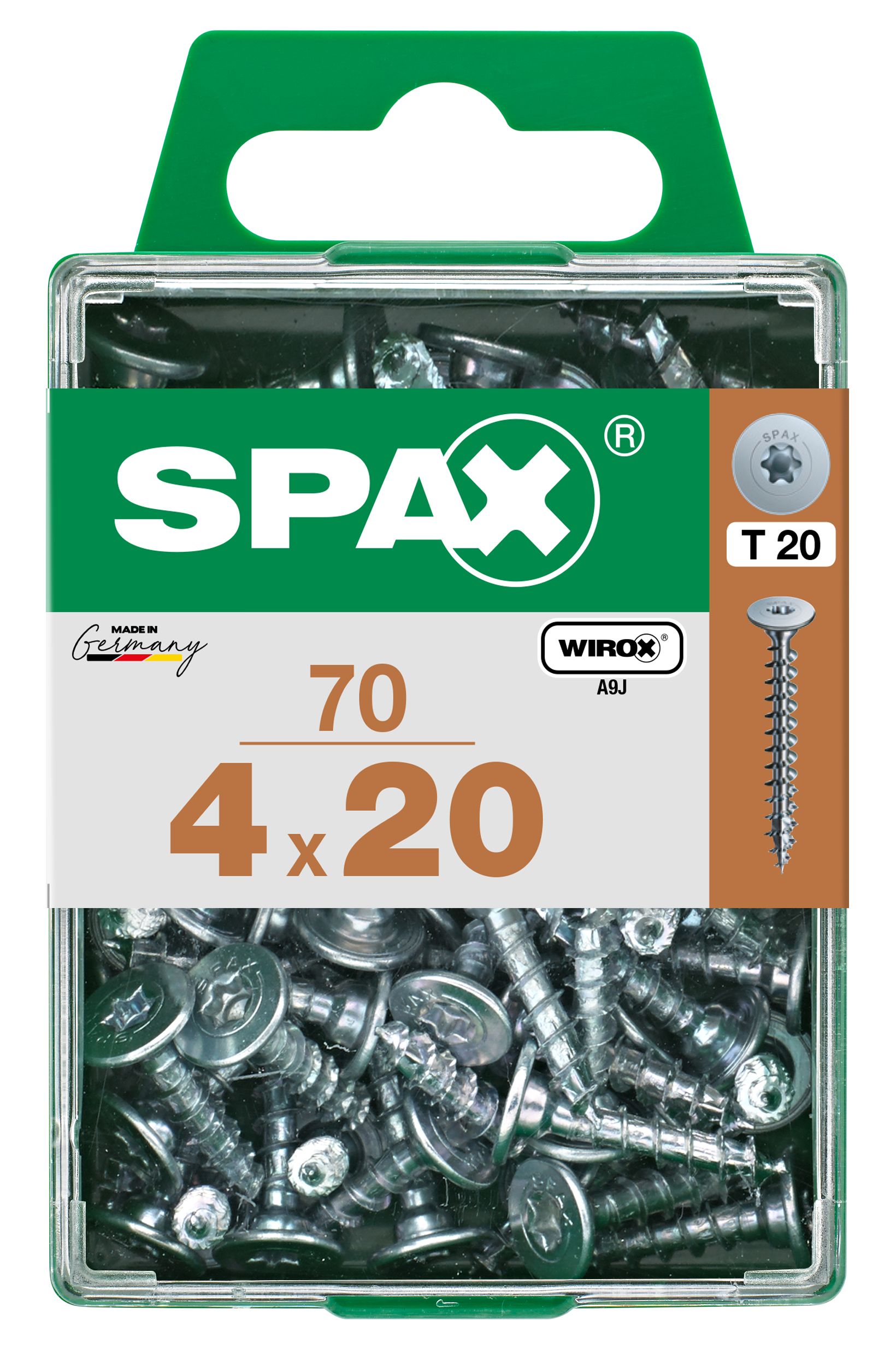 UNIÓN SPAX T-STAR PLUS T20 WIROX M 70 UD.