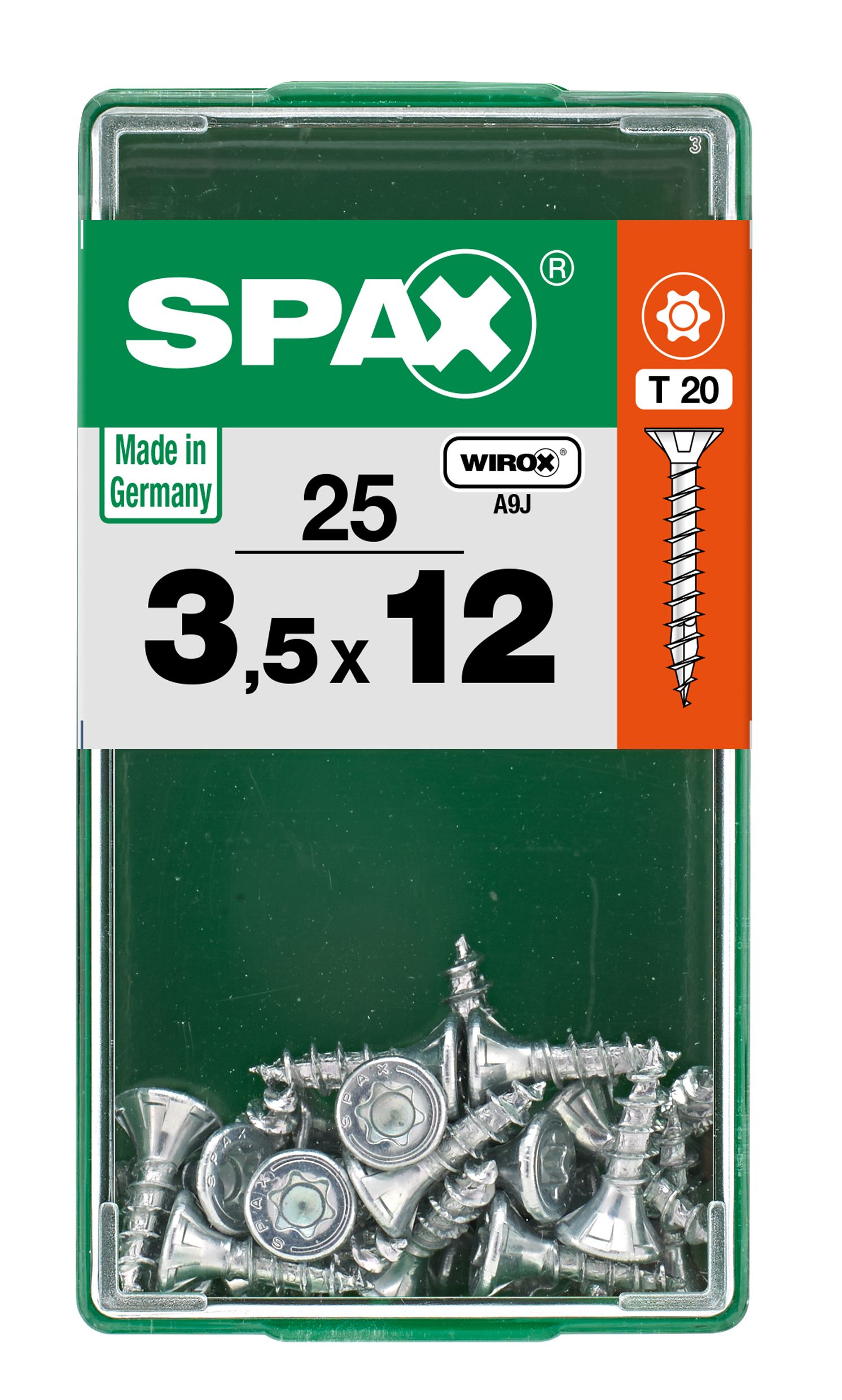 PLANA SPAX T-STAR PLUS T20 WIROX S 25 UD.