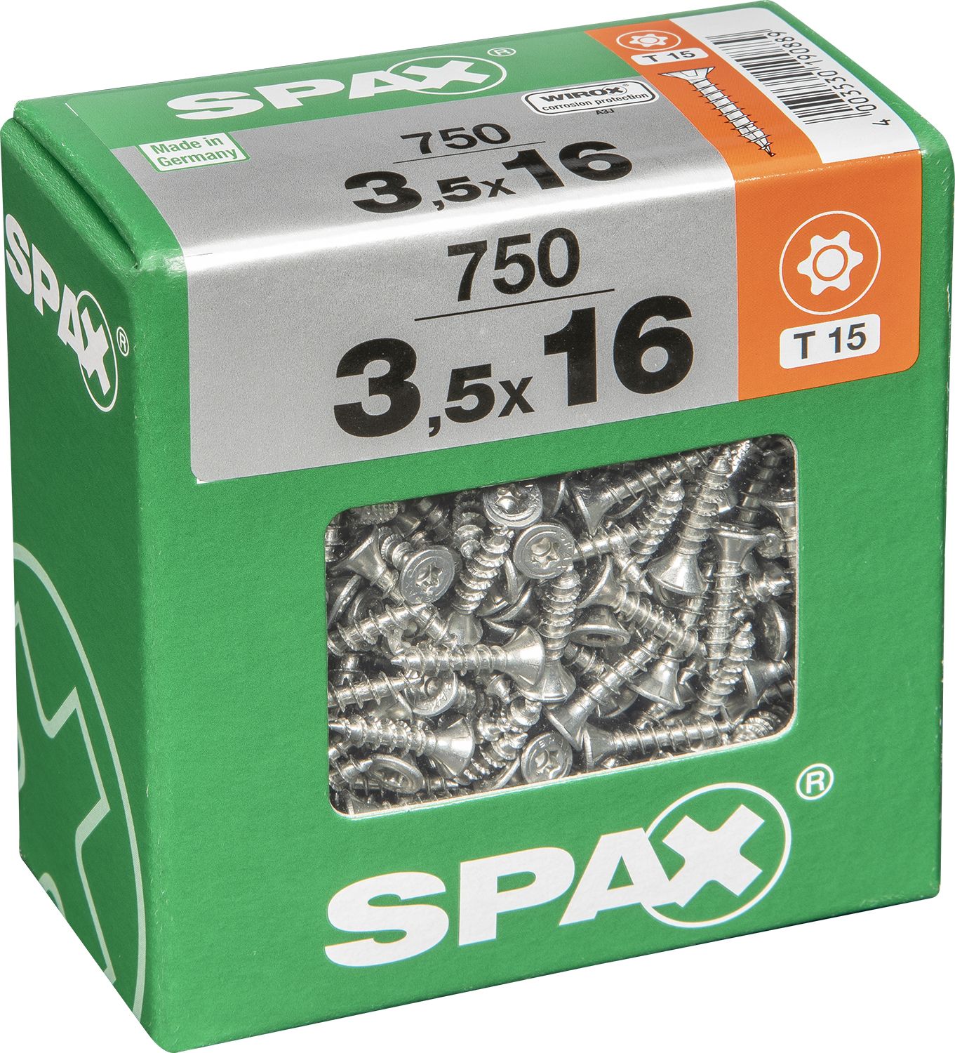 PLANA SPAX T-STAR PLUS T20 WIROX XXL 750 UD.