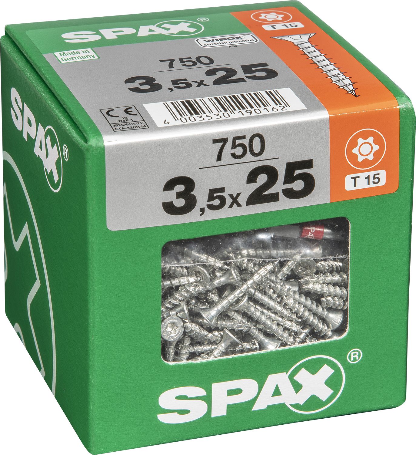 PLANA SPAX T-STAR PLUS T20 WIROX XXL 750 UD.