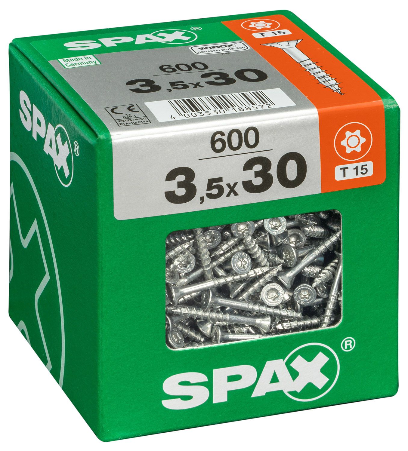 PLANA SPAX T-STAR PLUS T20 WIROX XXL 600 UD.