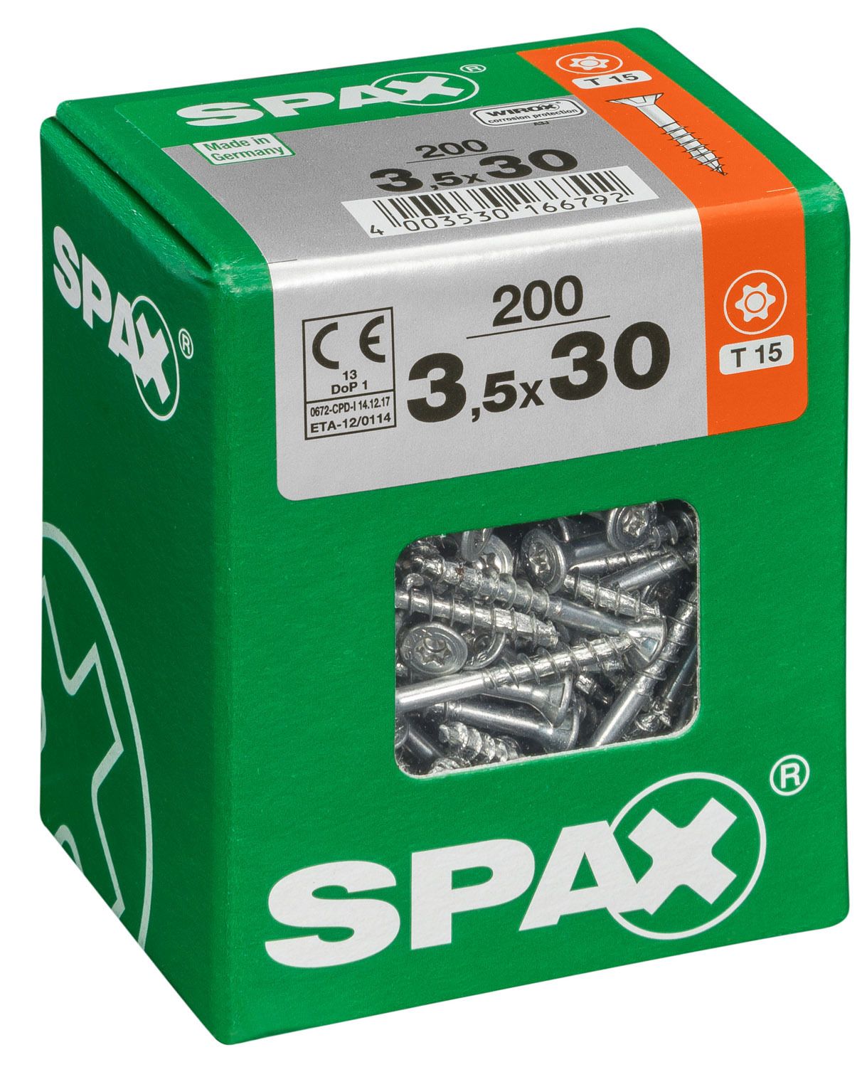 PLANA SPAX T-STAR PLUS T20 WIROX L 200 UD.