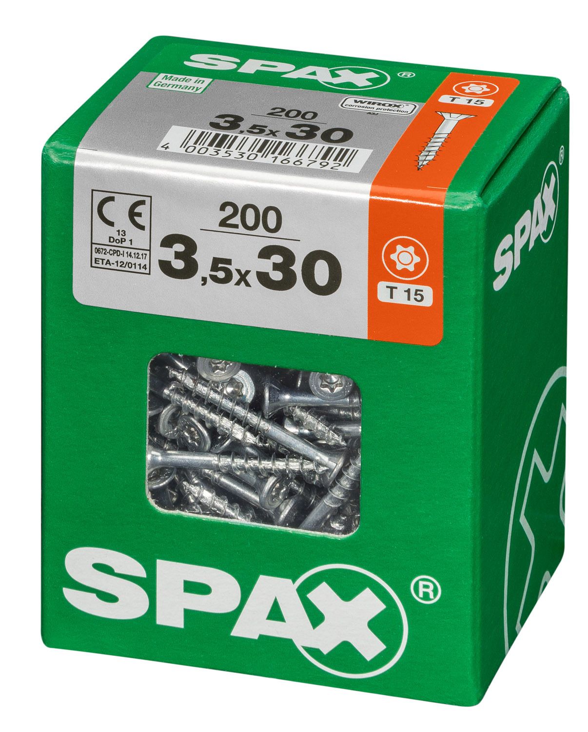 PLANA SPAX T-STAR PLUS T20 WIROX L 200 UD.