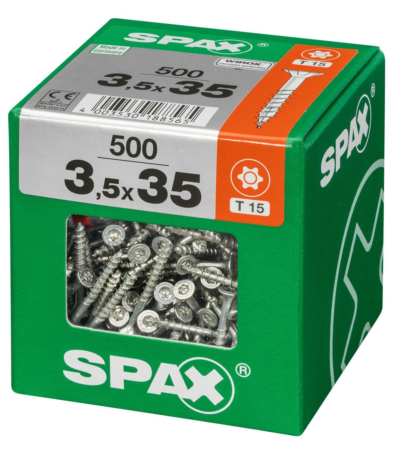PLANA SPAX T-STAR PLUS T20 WIROX XXL 500 UD.
