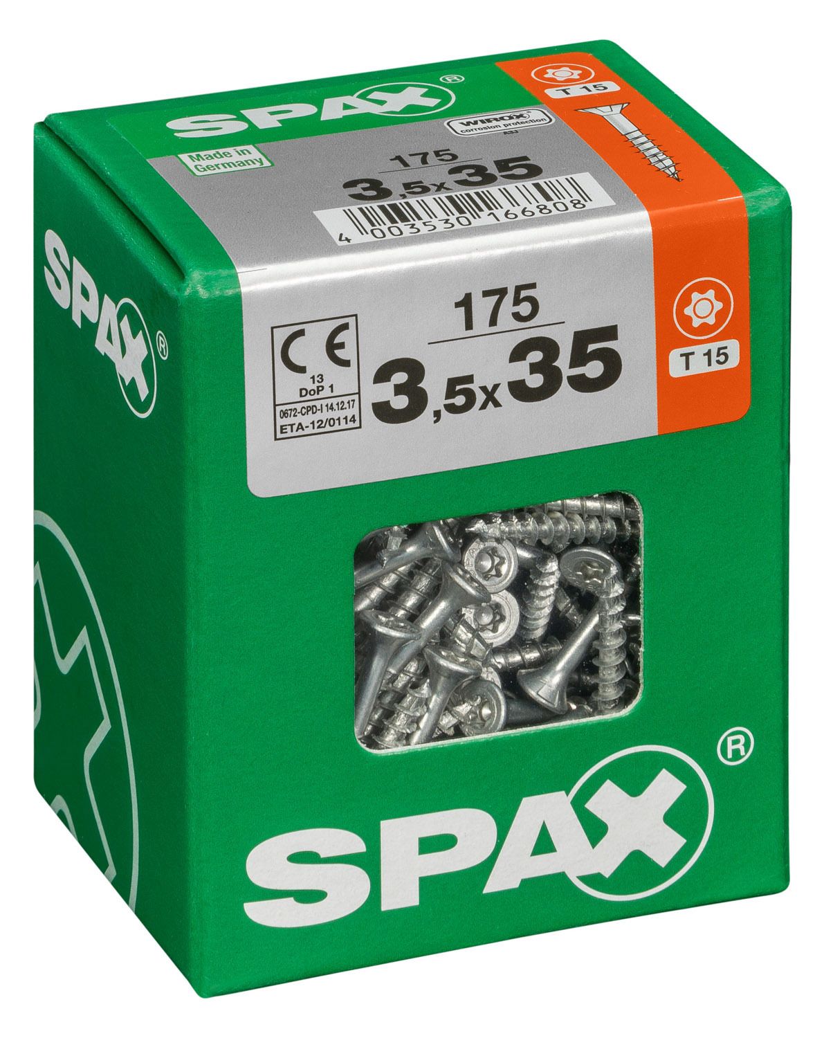 PLANA SPAX T-STAR PLUS T20 WIROX L 175 UD.