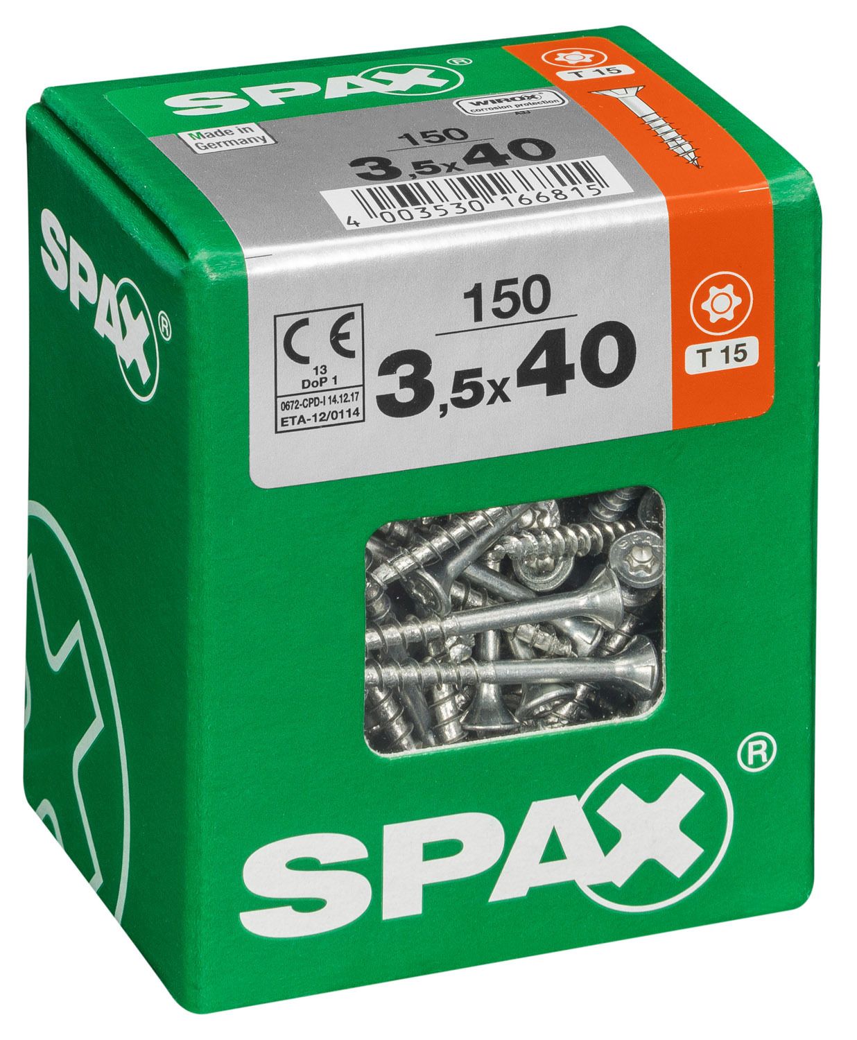 PLANA SPAX T-STAR PLUS T20 WIROX L 150 UD.