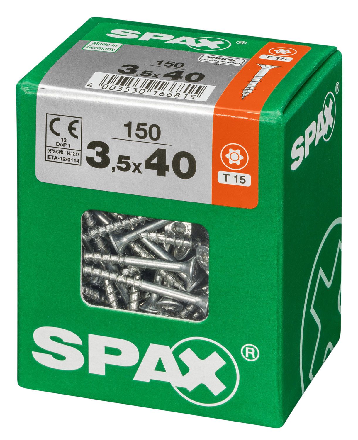 PLANA SPAX T-STAR PLUS T20 WIROX L 150 UD.