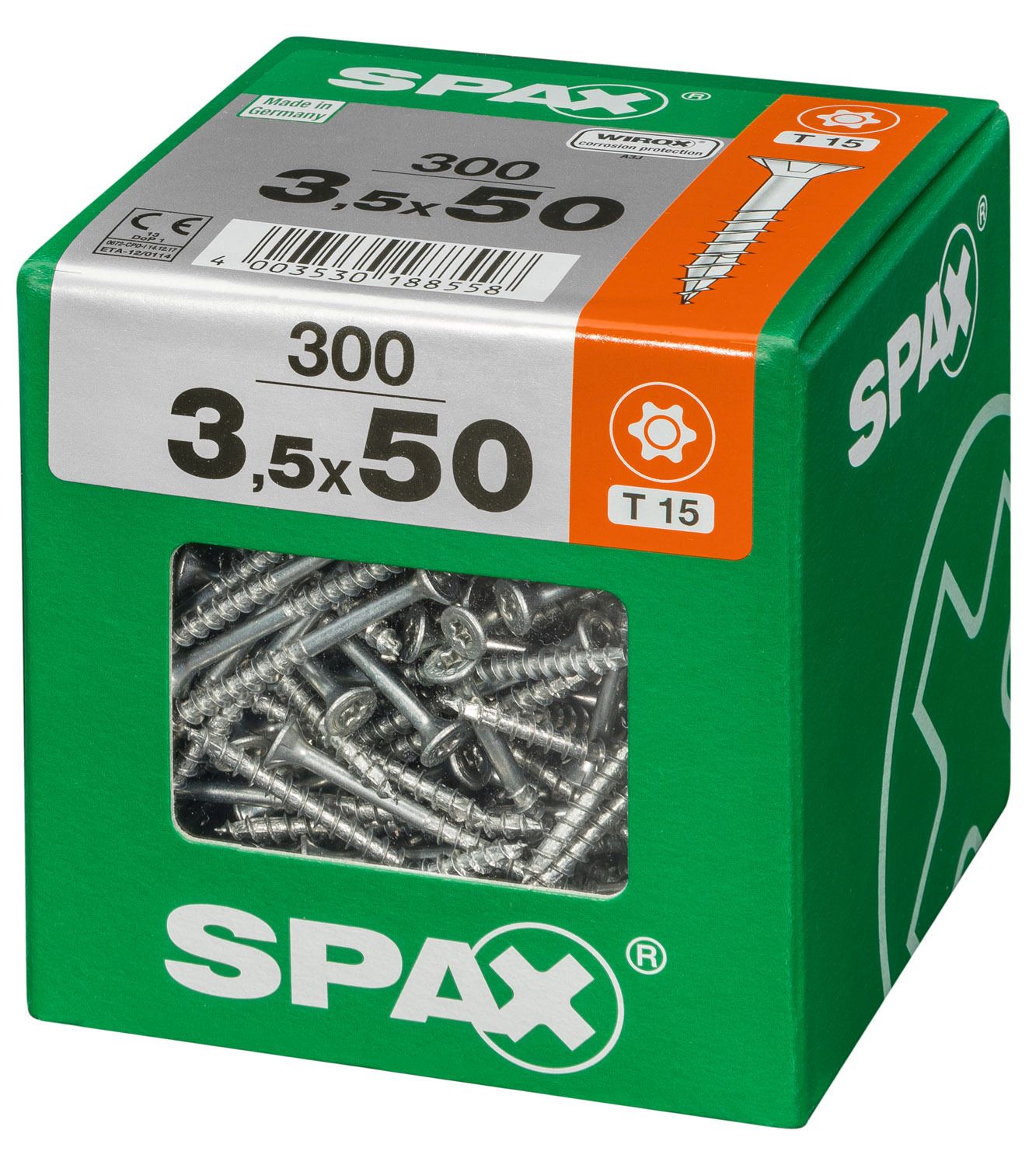 PLANA SPAX T-STAR PLUS T20 WIROX XXL 300 UD.