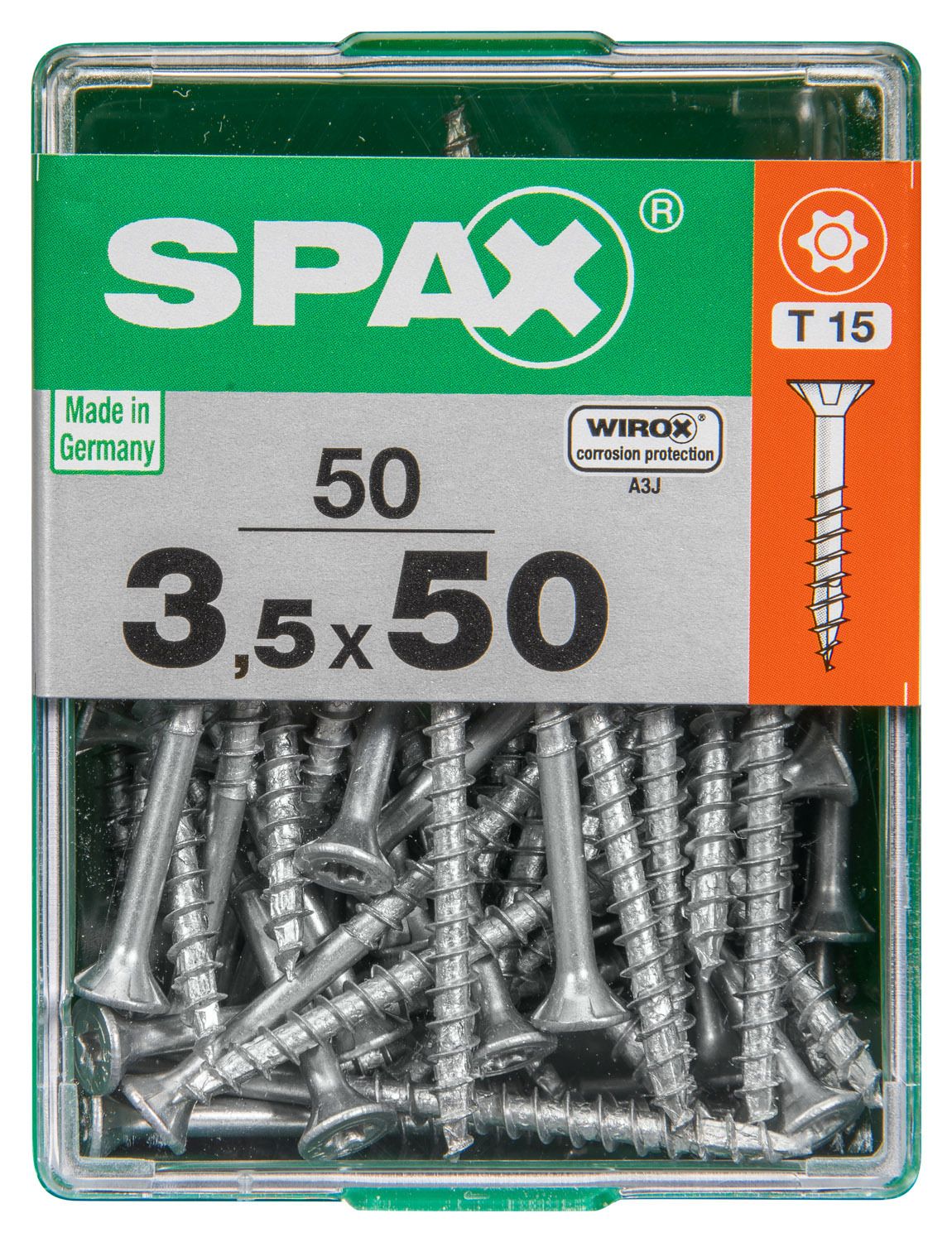 PLANA SPAX T-STAR PLUS T20 WIROX M 50 UD.