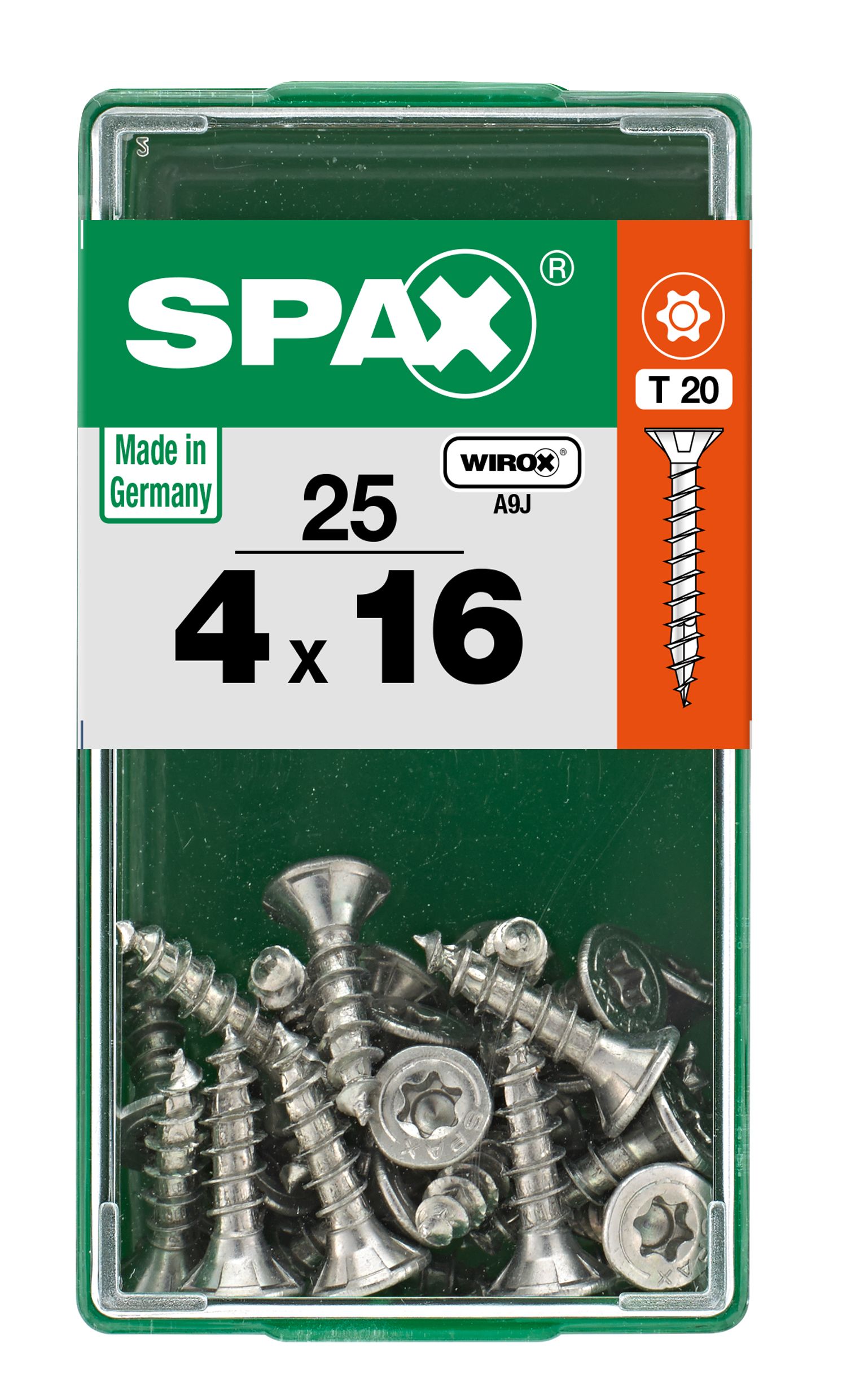 PLANA SPAX T-STAR PLUS T20 WIROX S 25 UD.