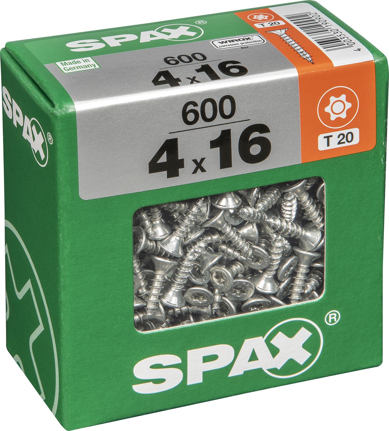 PLANA SPAX T-STAR PLUS T20 WIROX XXL 600 UD.