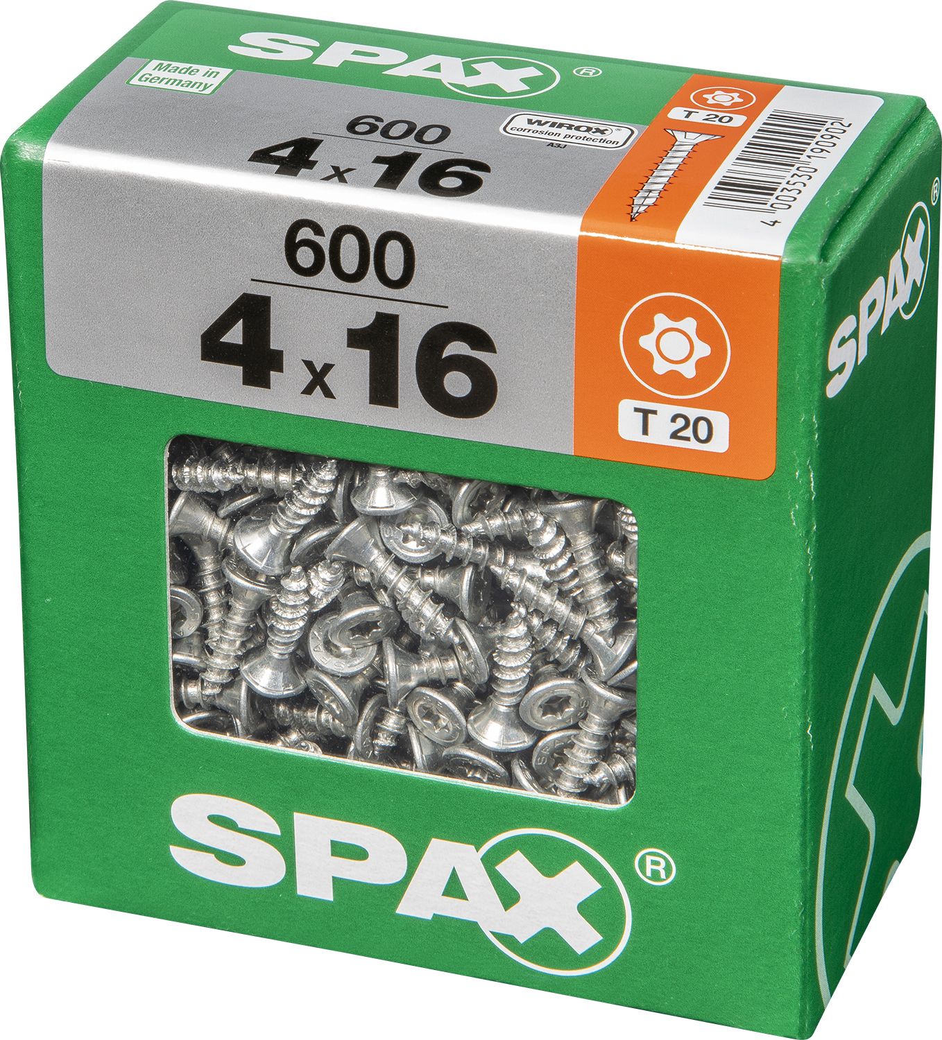 PLANA SPAX T-STAR PLUS T20 WIROX XXL 600 UD.