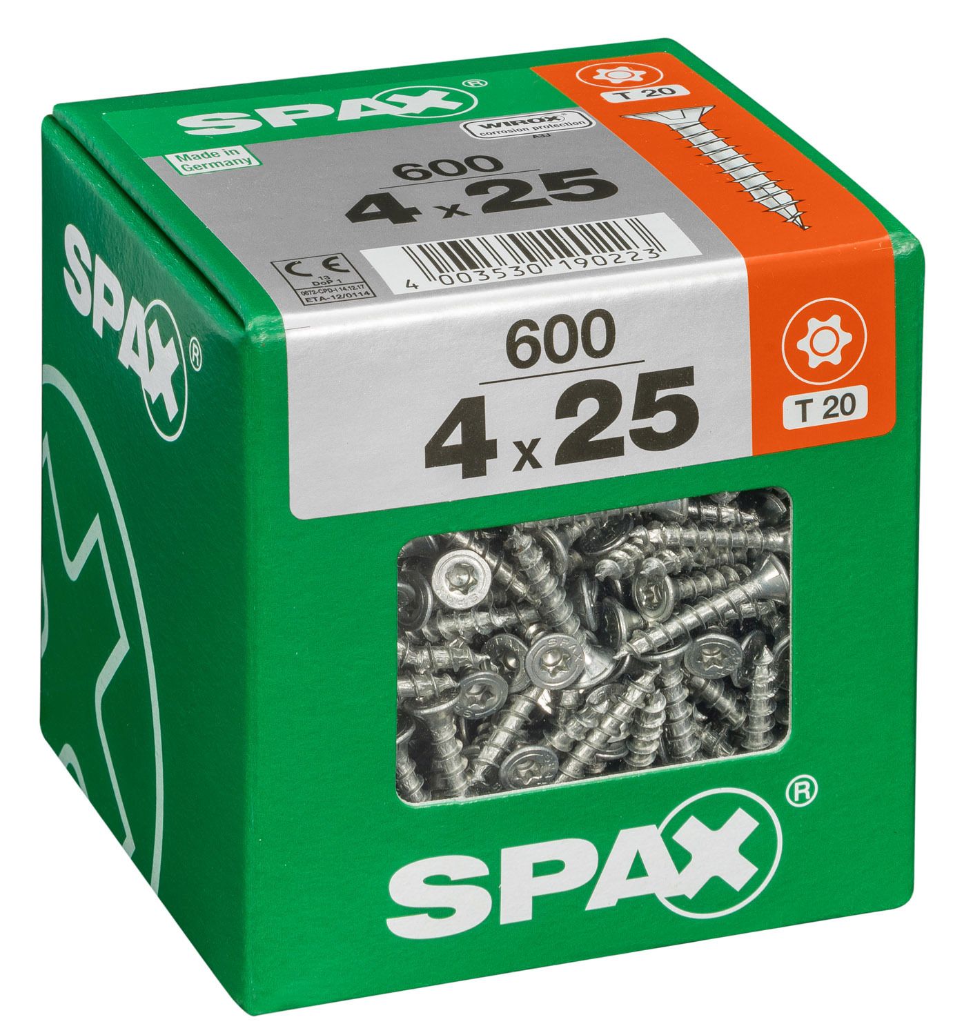 PLANA SPAX T-STAR PLUS T20 WIROX XXL 600 UD.