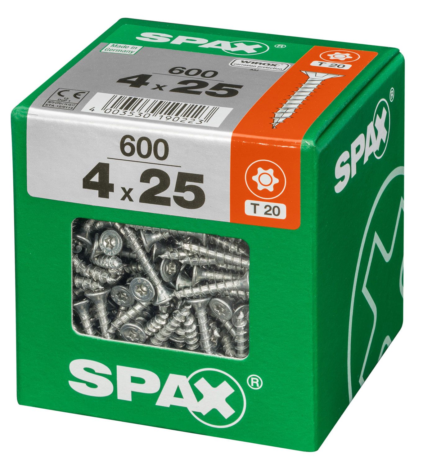 PLANA SPAX T-STAR PLUS T20 WIROX XXL 600 UD.