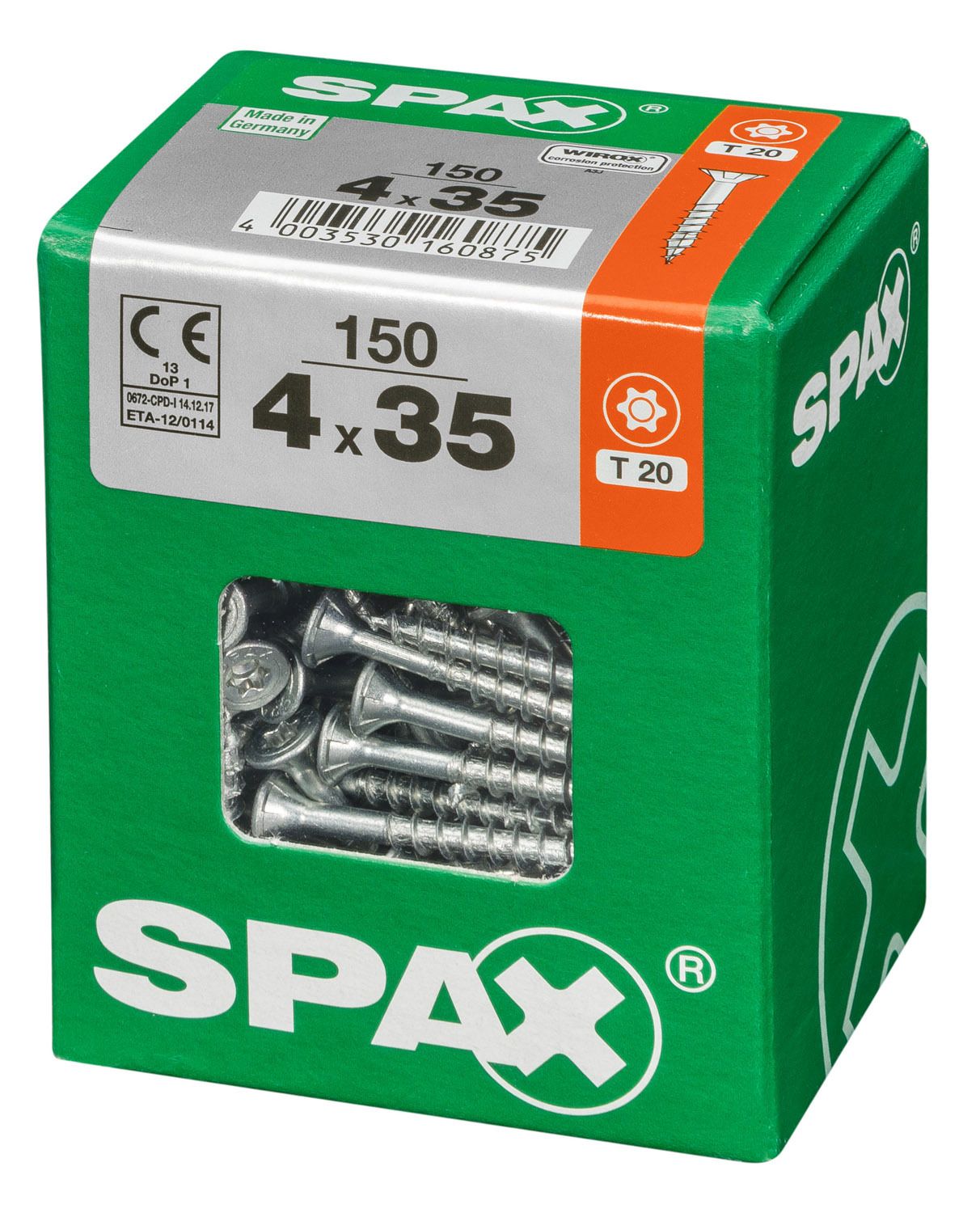 PLANA SPAX T-STAR PLUS T20 WIROX L 150 UD.