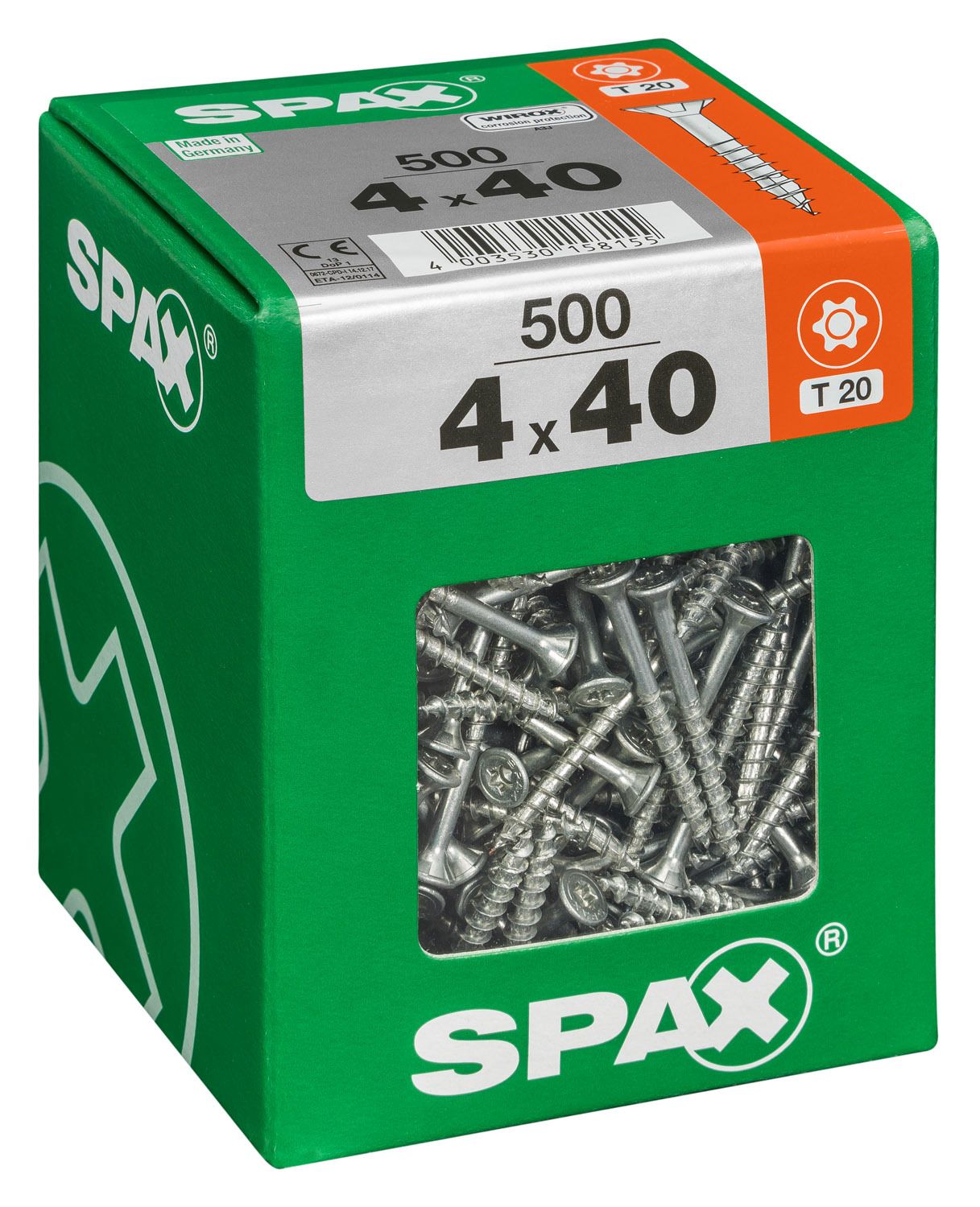PLANA SPAX T-STAR PLUS T20 WIROX XXL 500 UD.