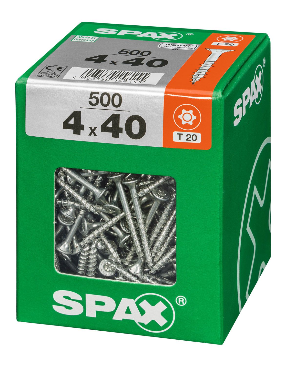 PLANA SPAX T-STAR PLUS T20 WIROX XXL 500 UD.