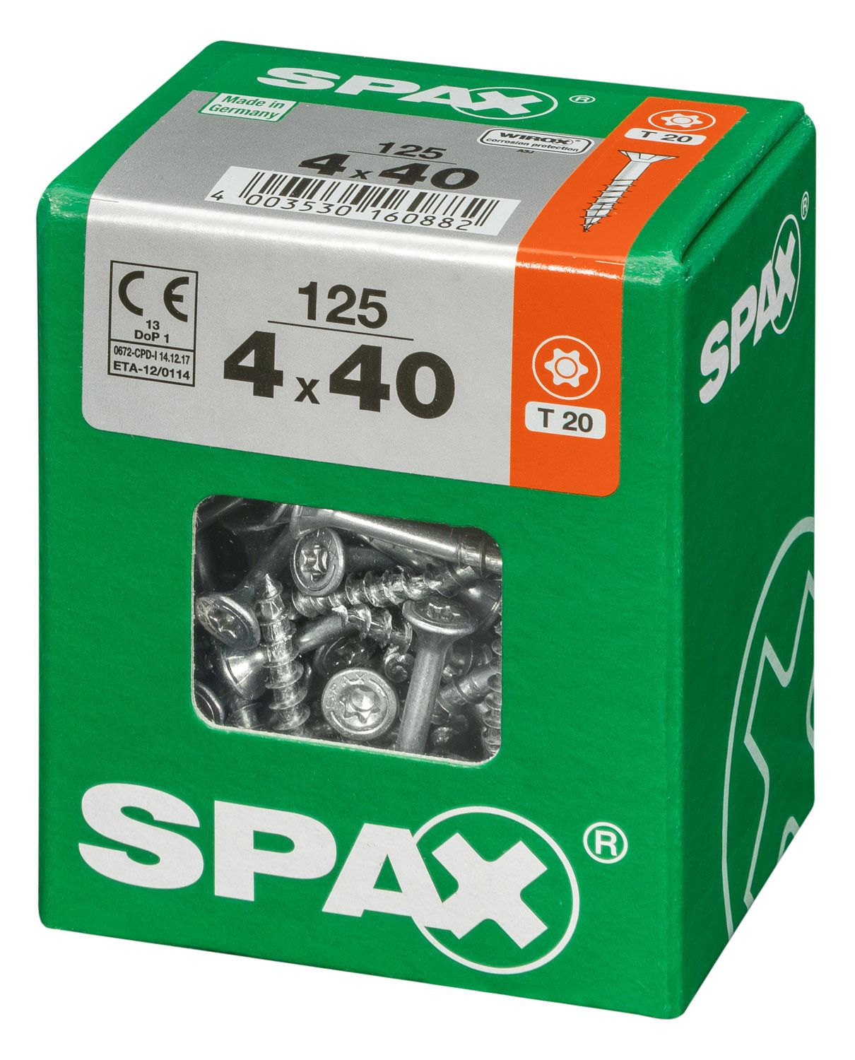 PLANA SPAX T-STAR PLUS T20 WIROX L 125 UD.