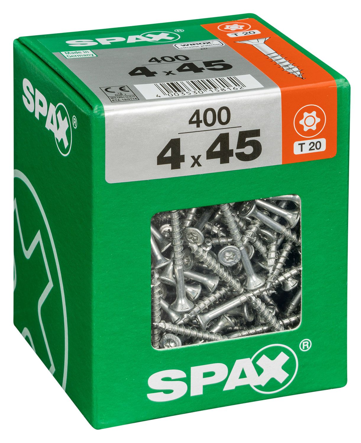 PLANA SPAX T-STAR PLUS T20 WIROX XXL 400 UD.