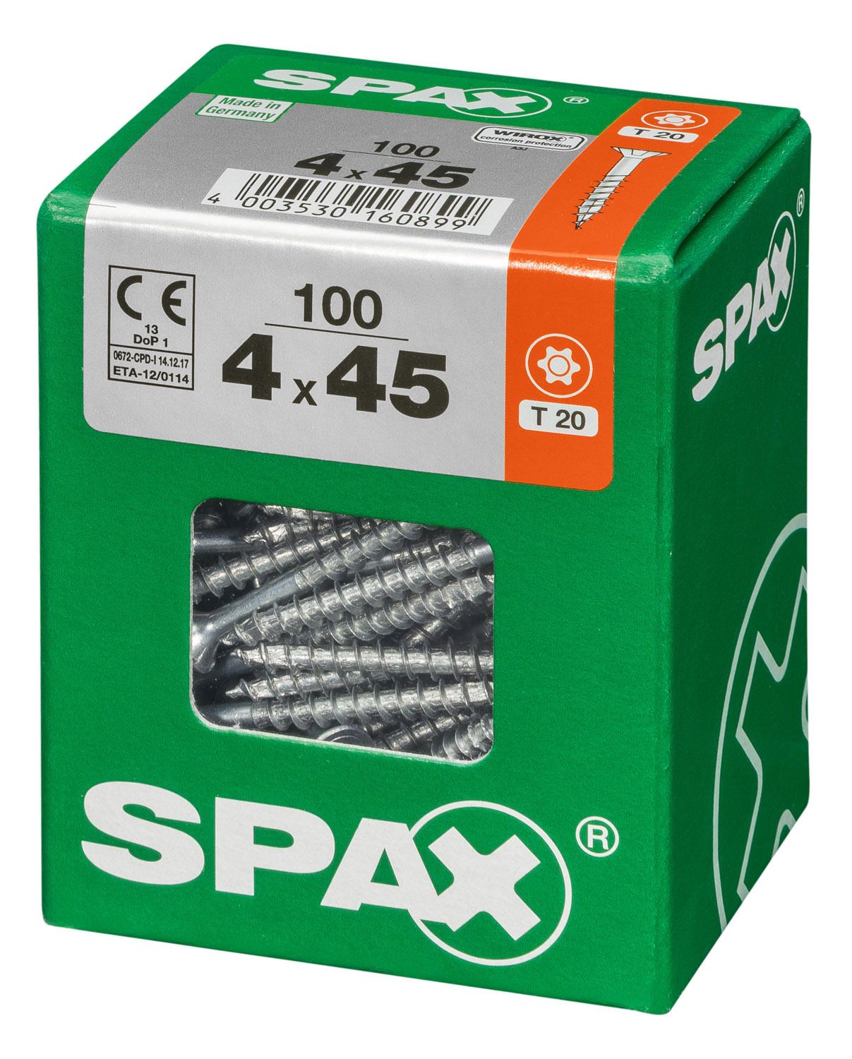 PLANA SPAX T-STAR PLUS T20 WIROX L 100 UD.