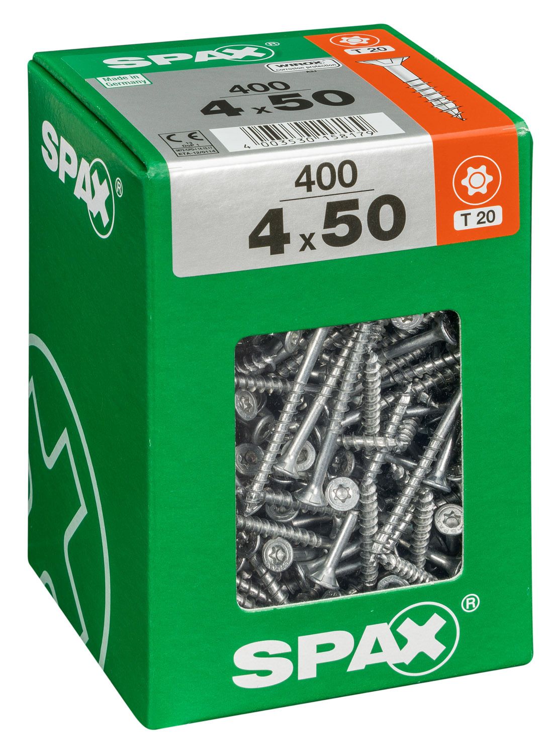 PLANA SPAX T-STAR PLUS T20 WIROX XXL 400 UD.