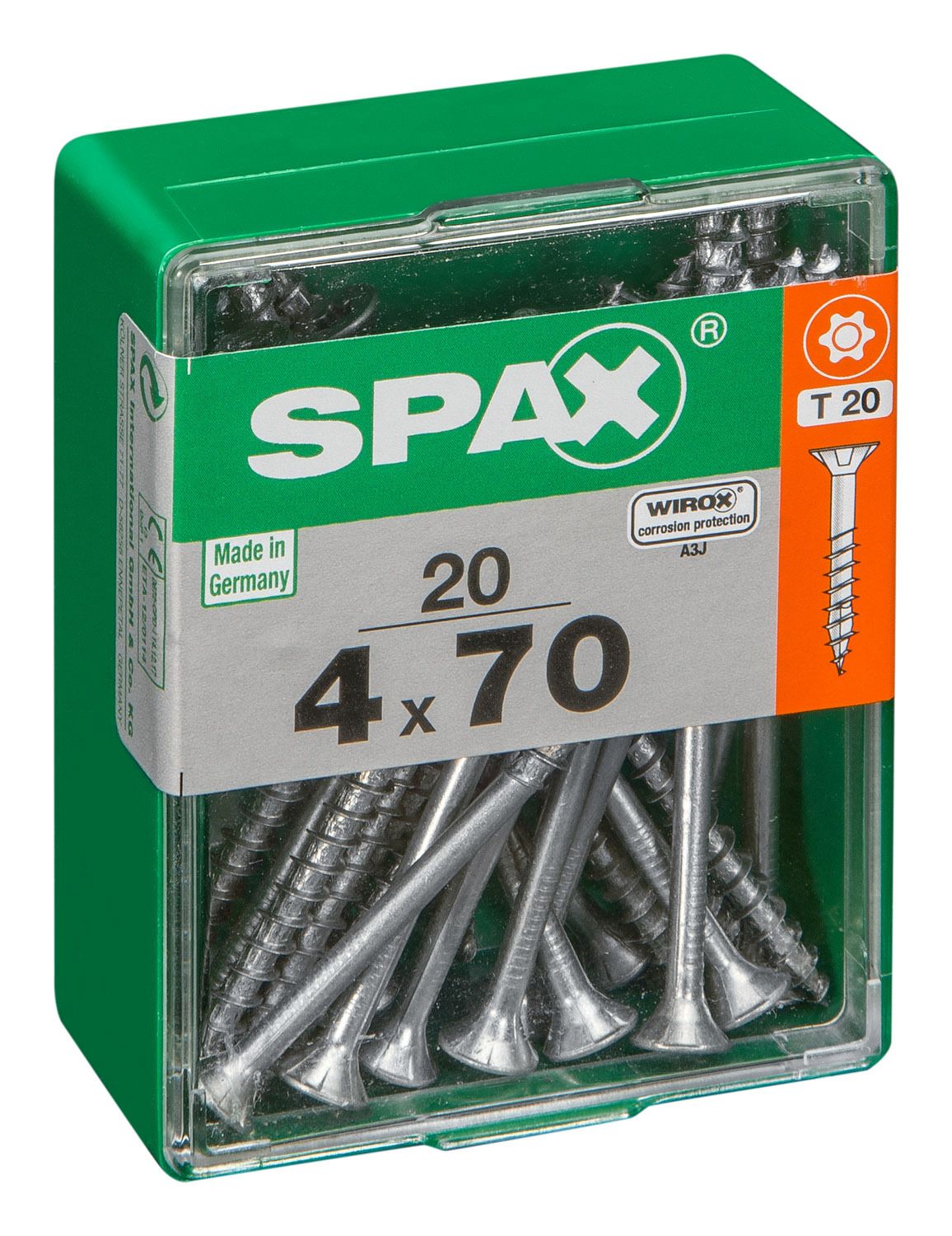 PLANA SPAX T-STAR PLUS T20 WIROX M 20 UD.