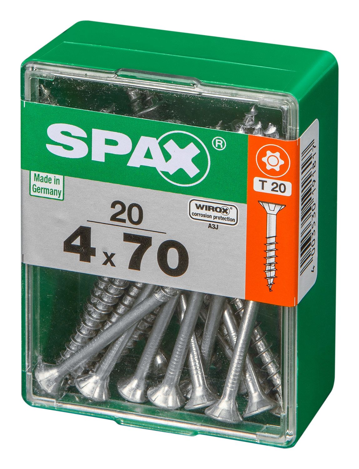 PLANA SPAX T-STAR PLUS T20 WIROX M 20 UD.