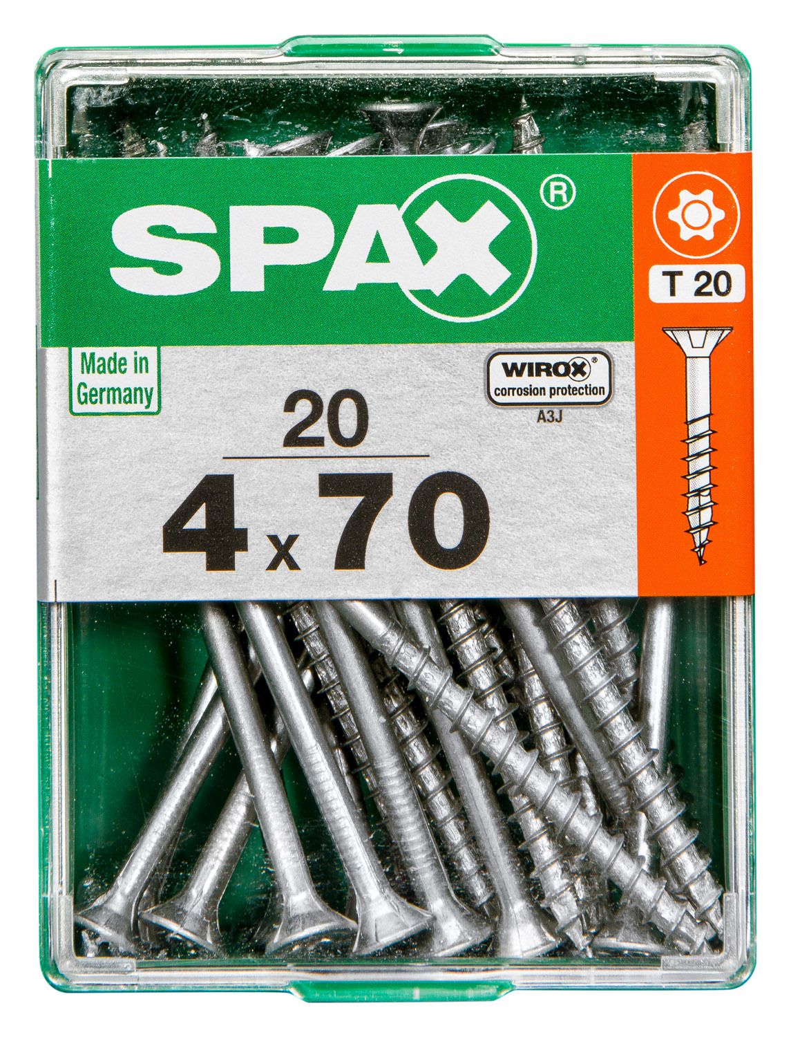 PLANA SPAX T-STAR PLUS T20 WIROX M 20 UD.