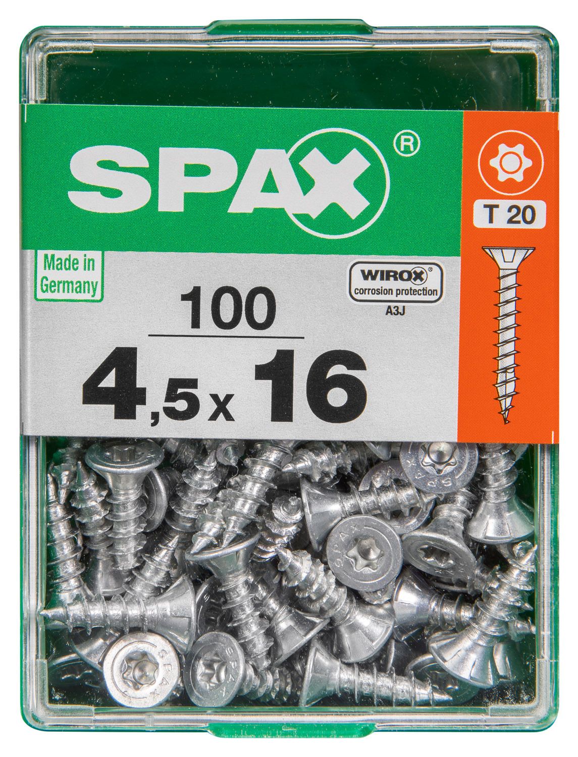 PLANA SPAX T-STAR PLUS T20 WIROX M 100 UD.